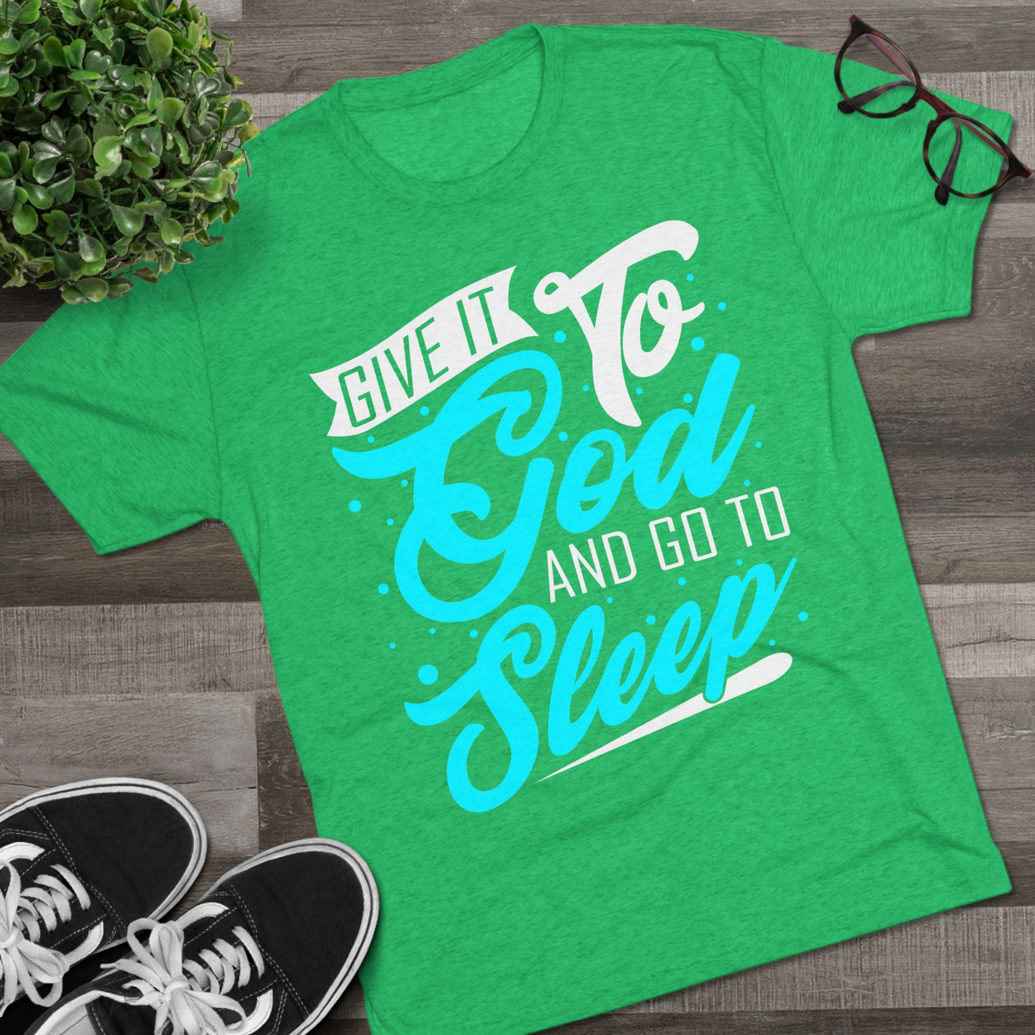 God Sleep Unisex Tri-Blend Crew Tee, Relaxation Shirt, Gift for Sleep Lovers, Comfortable Casual Wear, Perfect for Everyday