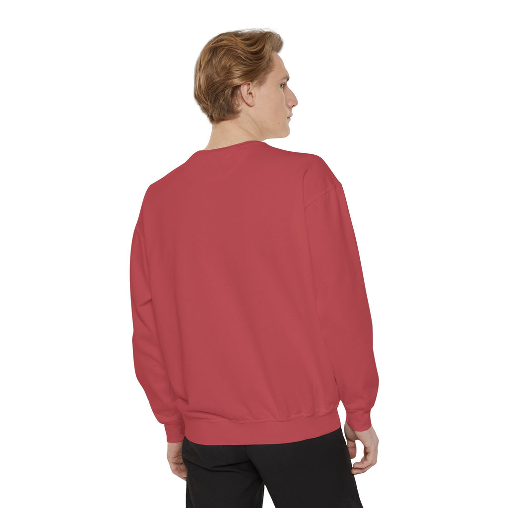 Halloween-Themed Garment-Dyed Unisex Sweatshirt, Cozy Fall Fashion, Cute Pet Designs, Perfect for Halloween Parties, Gift Idea