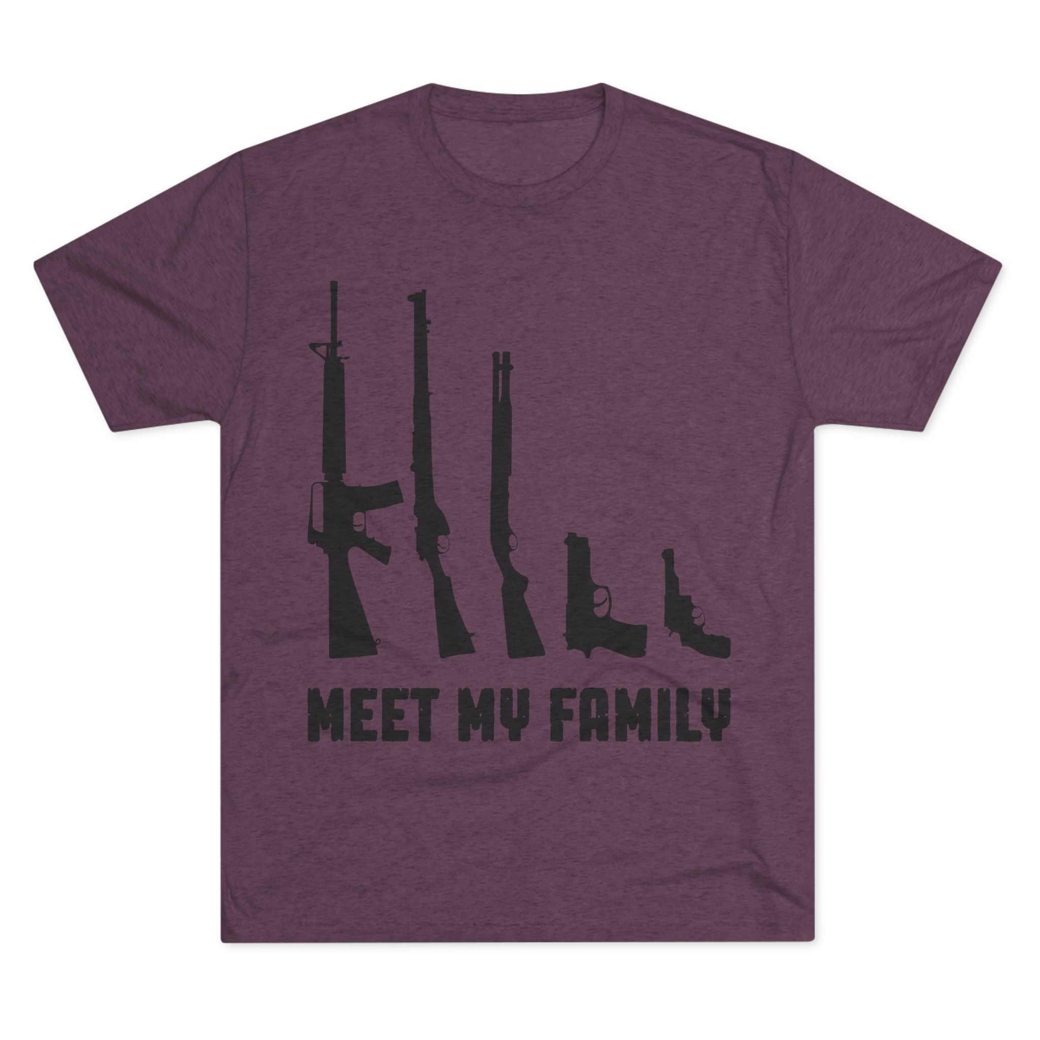 T-Shirt - Meet My Family Unisex Tri-Blend Crew Tee