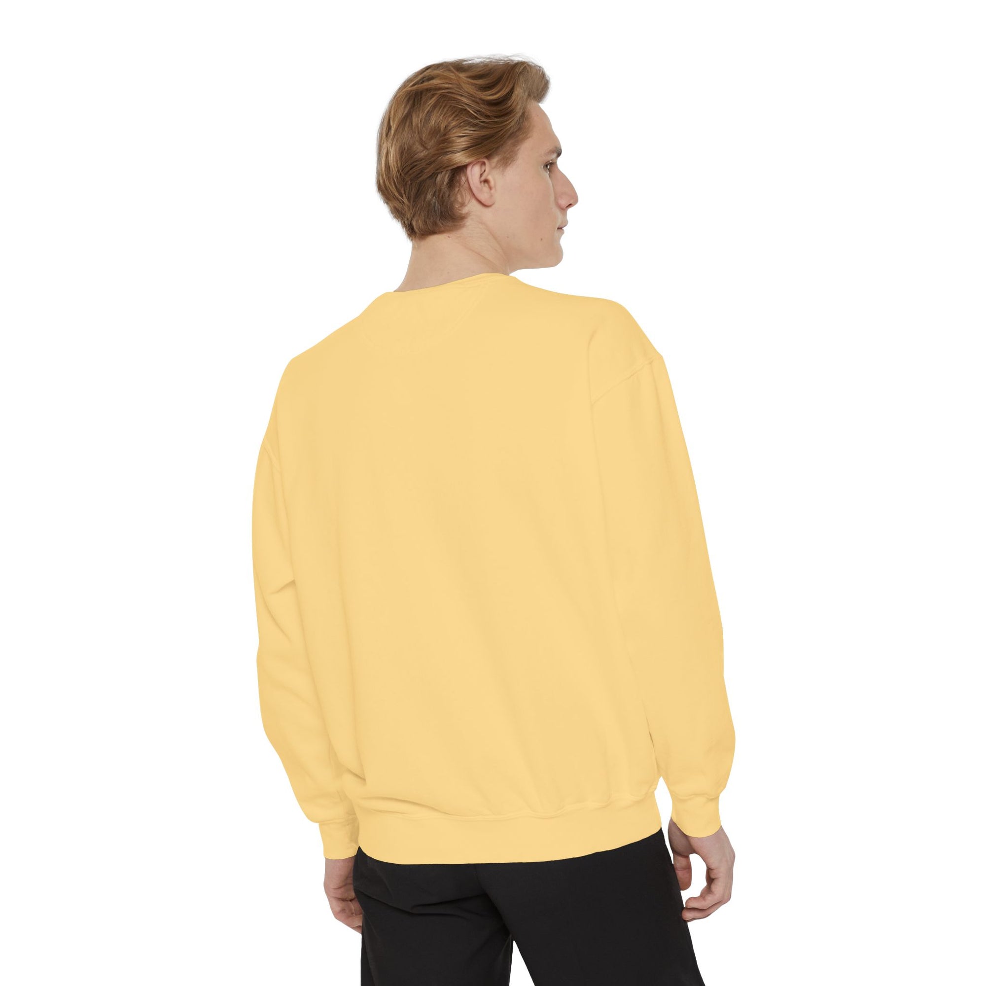 Halloween-Themed Garment-Dyed Unisex Sweatshirt, Cozy Fall Fashion, Cute Pet Designs, Perfect for Halloween Parties, Gift Idea