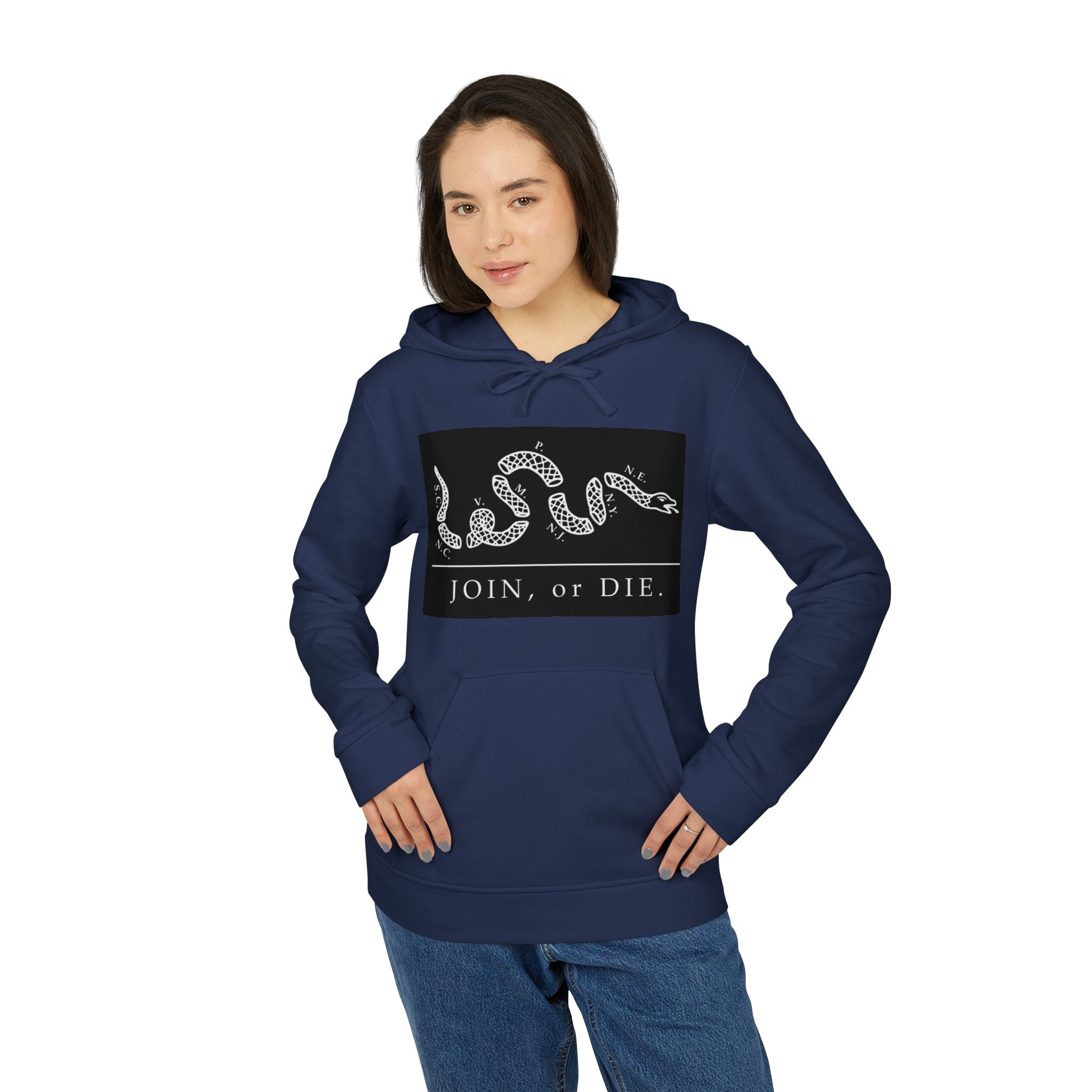 Fleece Hoodie - Bold Lines Design