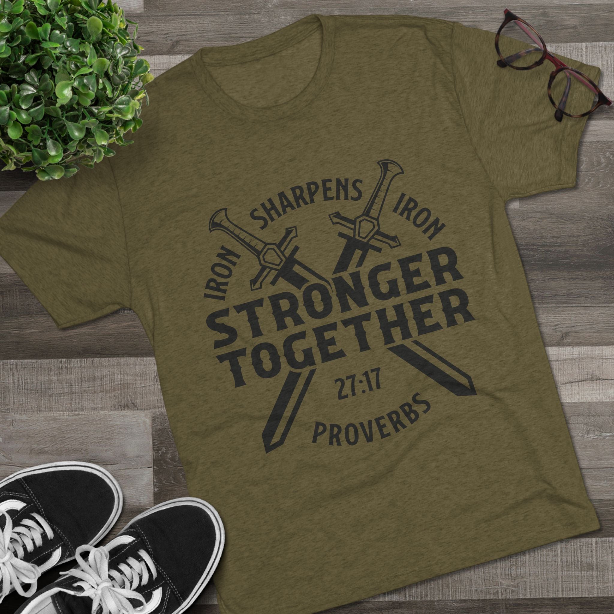 Unisex Tee - Iron Sharpens Iron Inspirational Quote Shirt