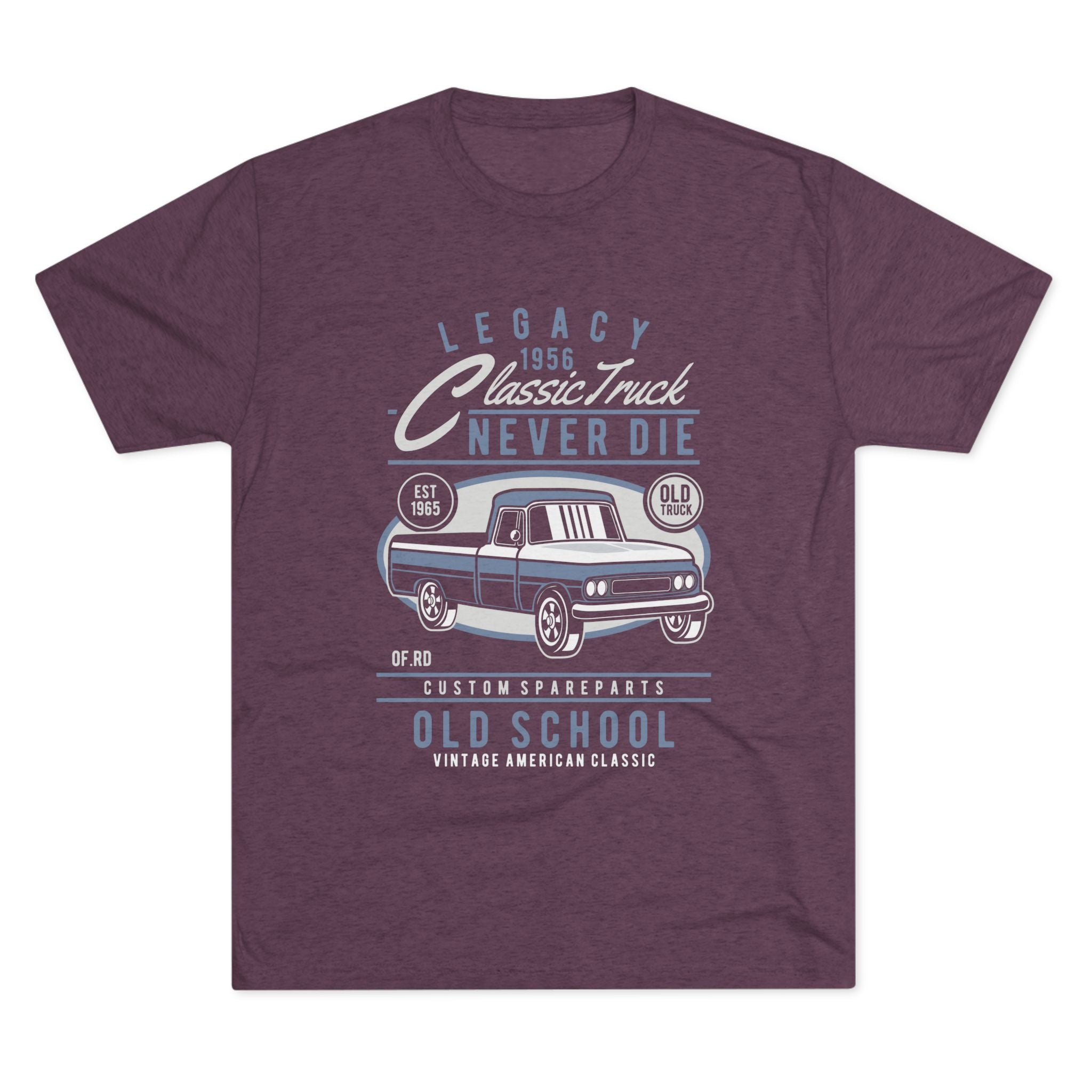 Vintage Classic Truck Tee - Unisex Tri-Blend Crew Neck
