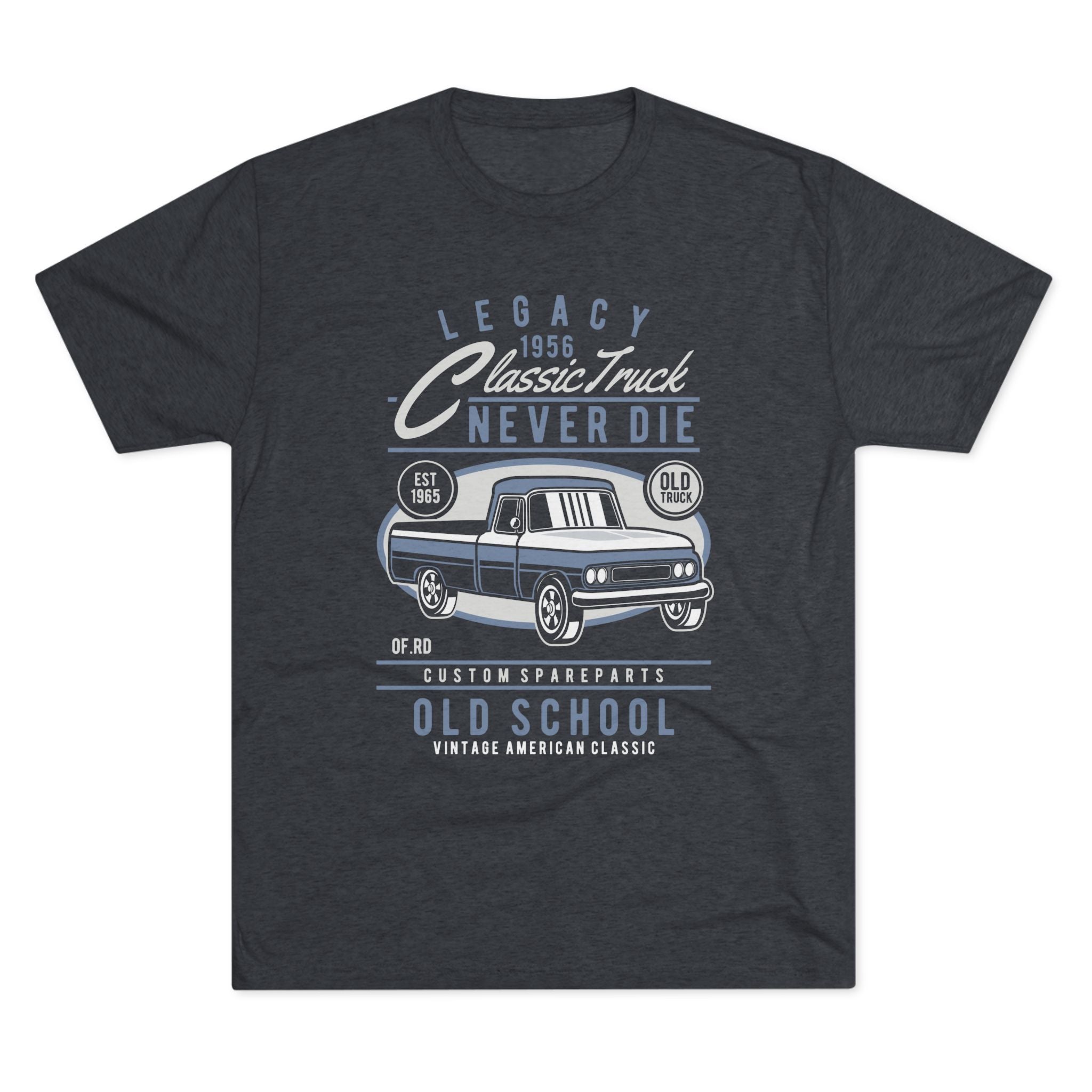 Vintage Classic Truck Tee - Unisex Tri-Blend Crew Neck