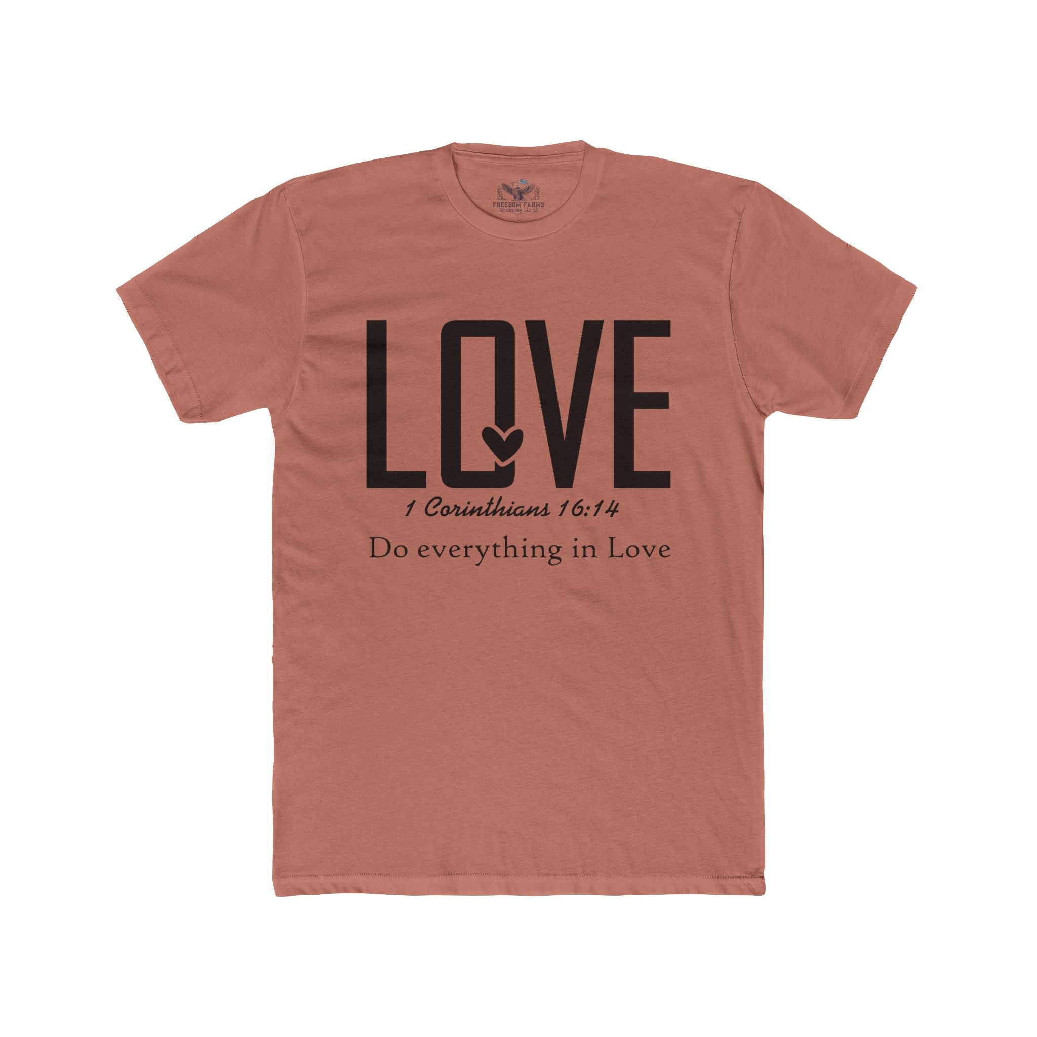 Inspirational Love Quote Crew Tee | Unisex Cotton Shirt, Motivational Gift, Casual Wear, Everyday Comfort, Faith-Based Apparel
