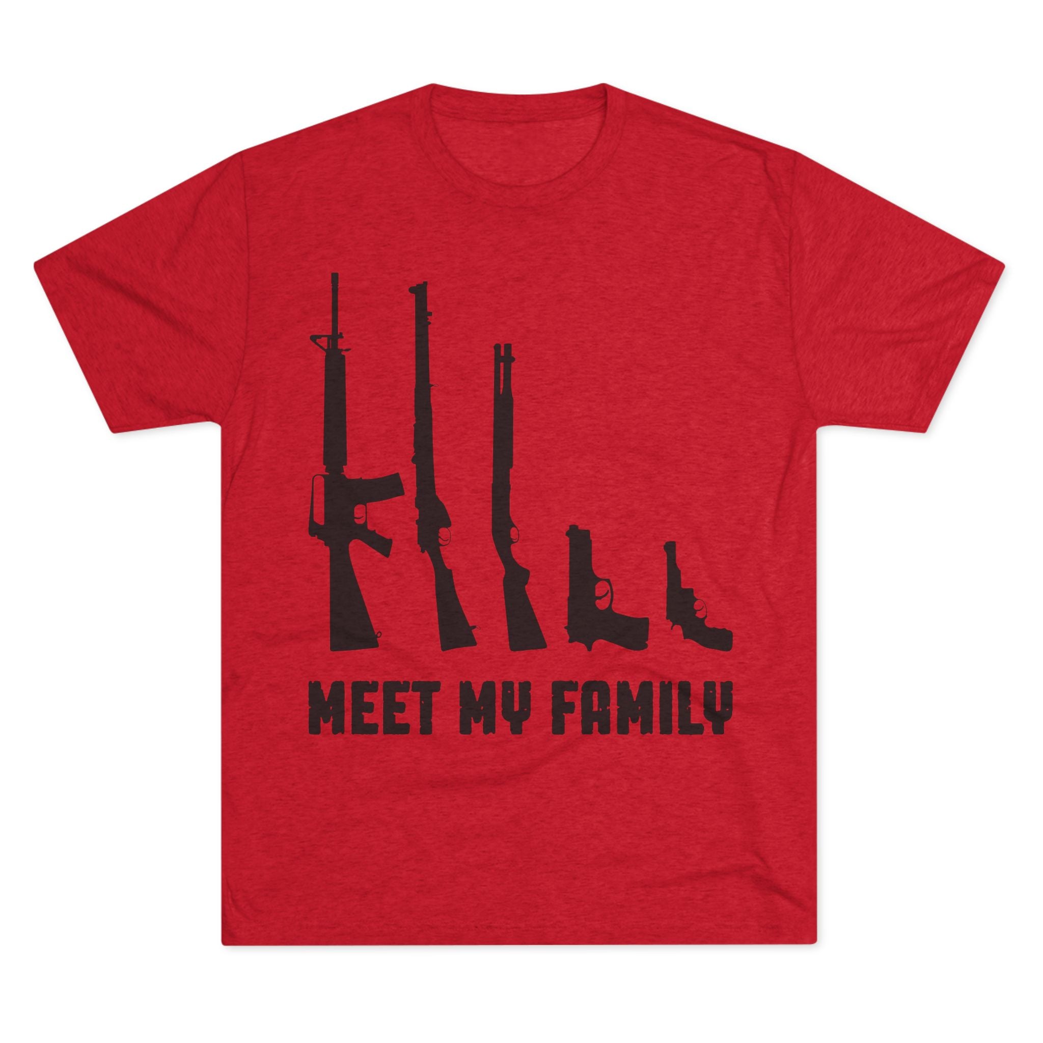 T-Shirt - Meet My Family Unisex Tri-Blend Crew Tee