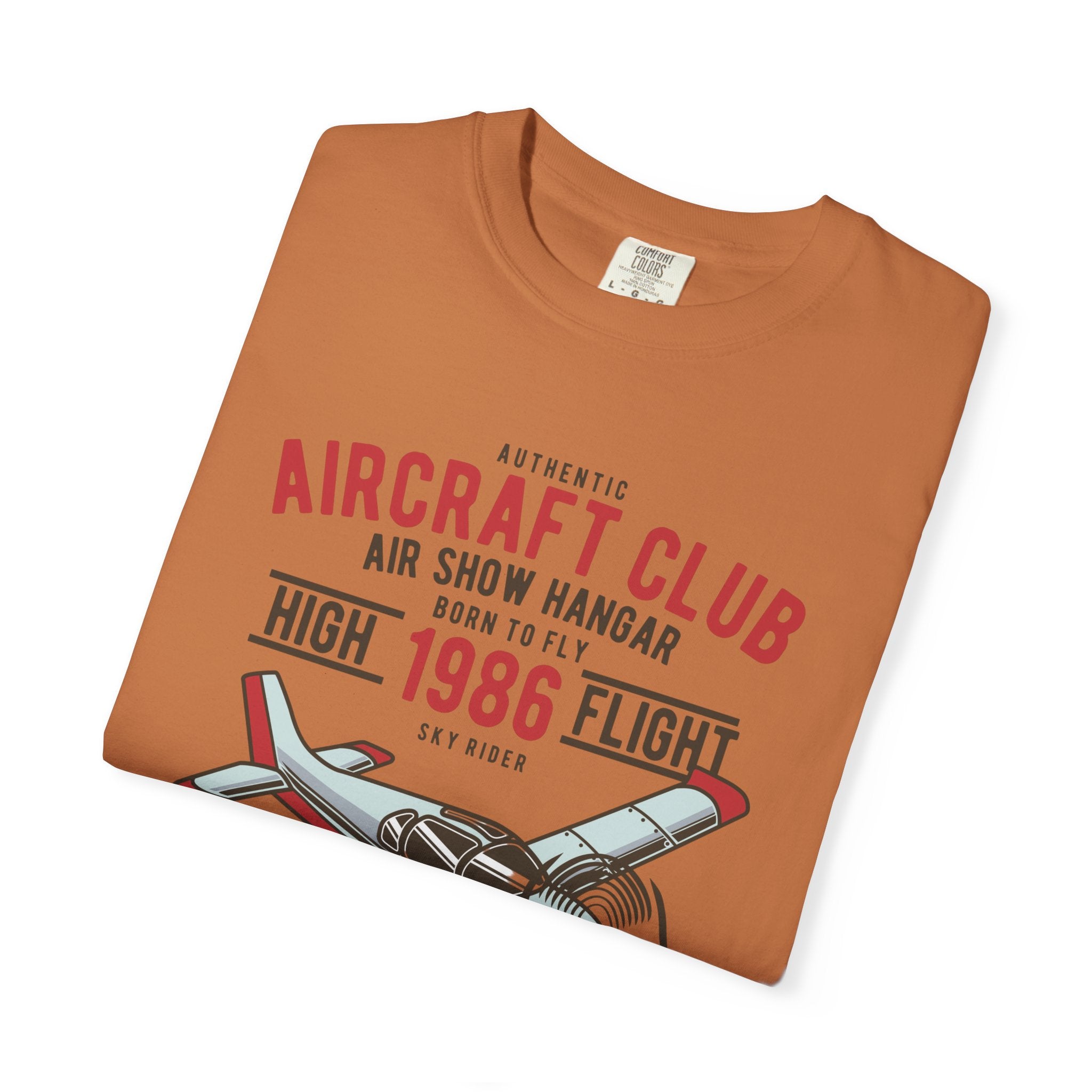 Vintage Aircraft Club T-Shirt | Unisex Garment-Dyed Tee, Aviation Lover Gift, Retro Airplane Shirt, Sky Rider Apparel, Air Show Fashion