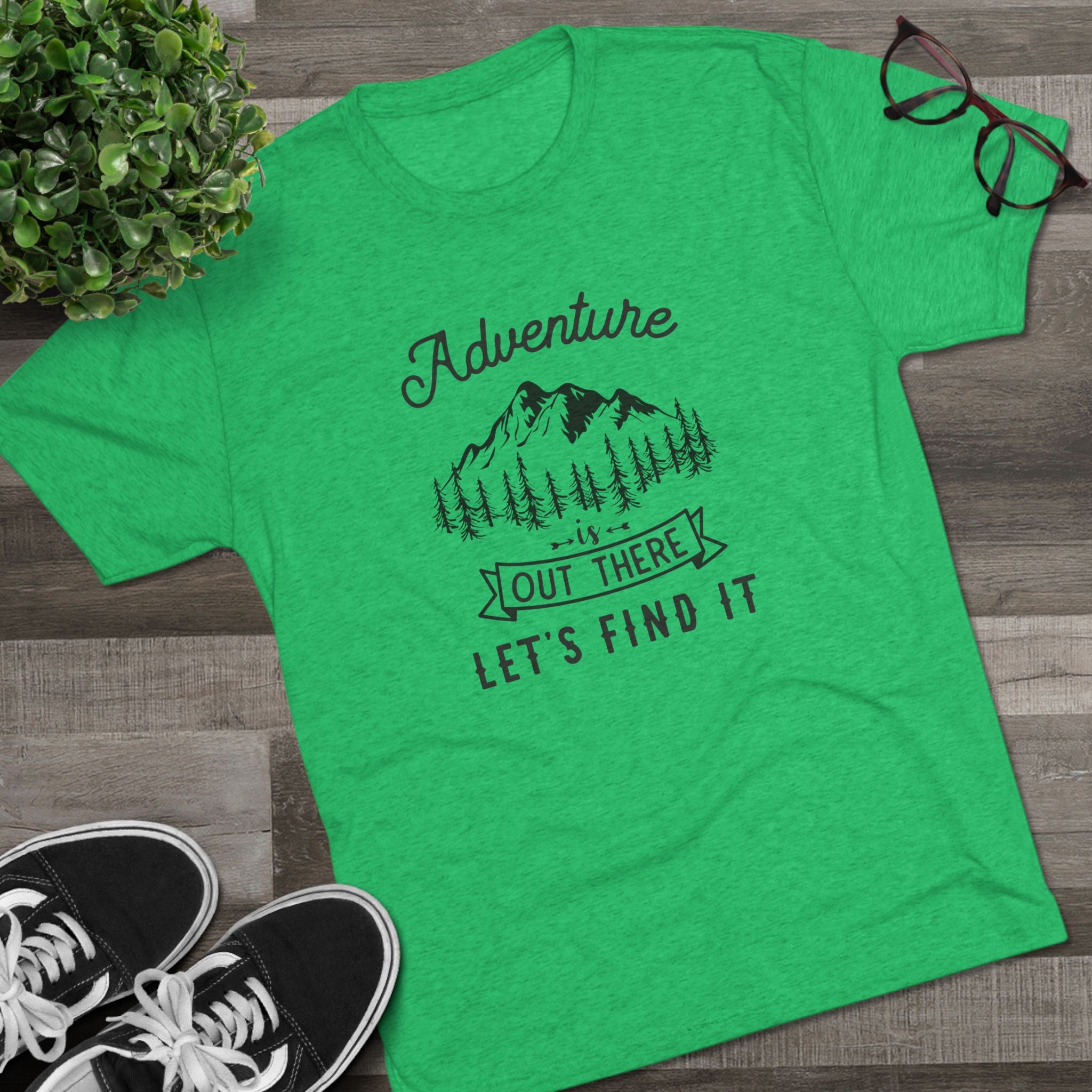 Camping Adventure Tri-Blend Tee - Out There Let's Find It