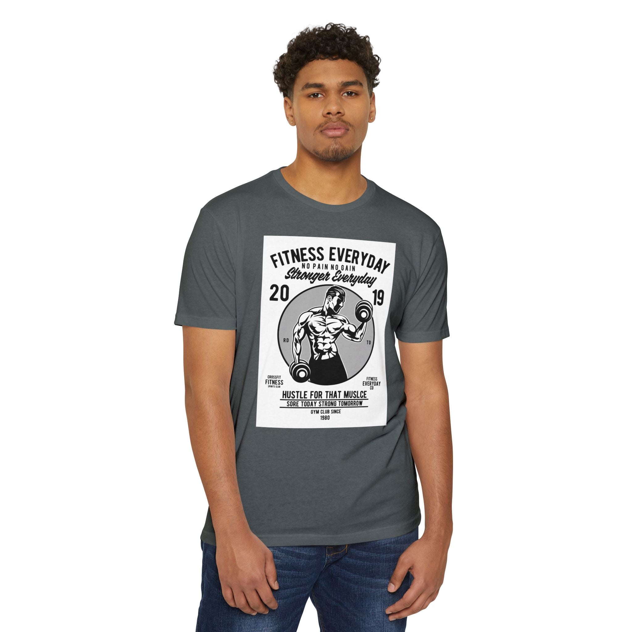 Fitness Everyday Unisex CVC Jersey T-shirt | Gym Shirt, Workout Tee, Fitness Apparel, Motivational Shirt, Gift for Him/Her