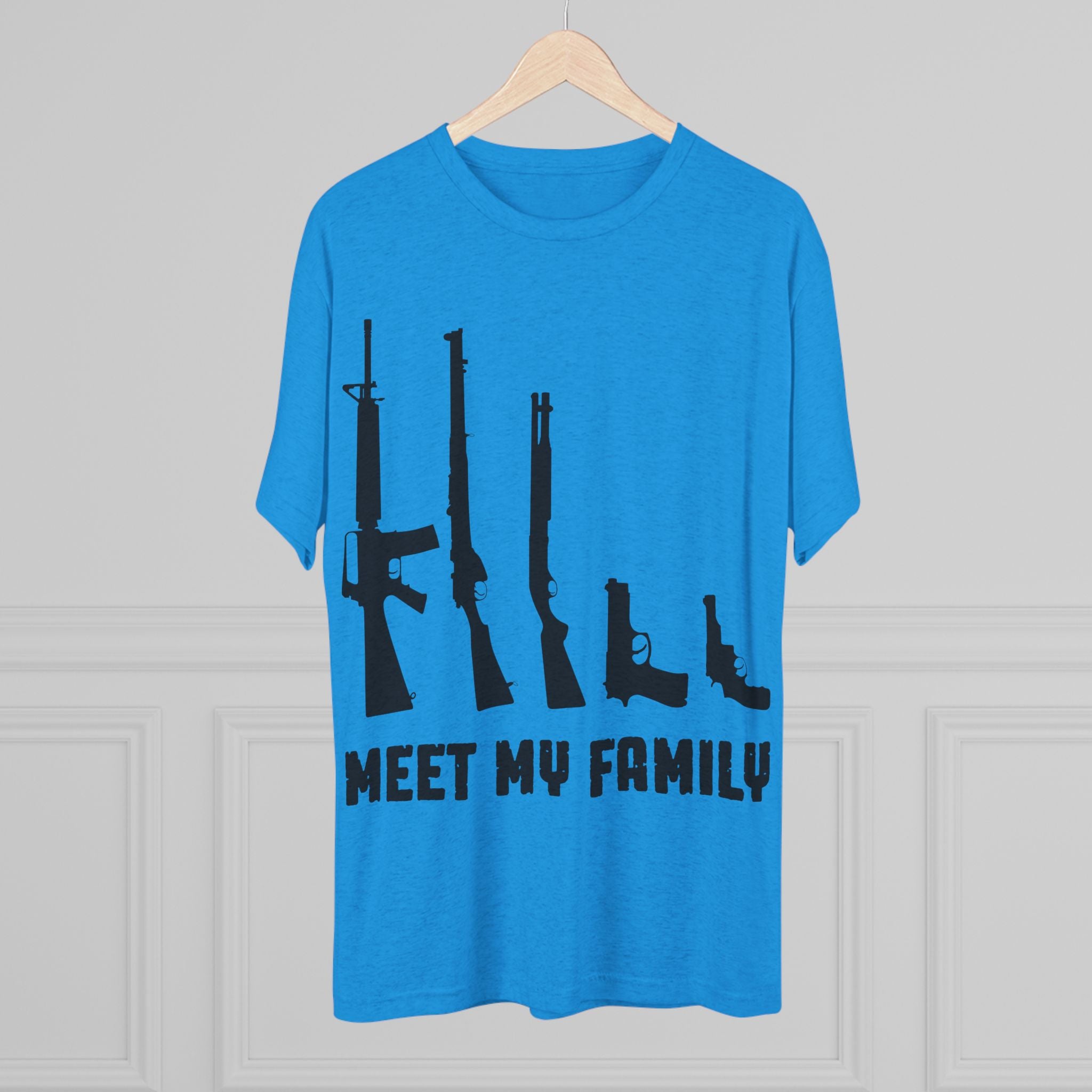 T-Shirt - Meet My Family Unisex Tri-Blend Crew Tee