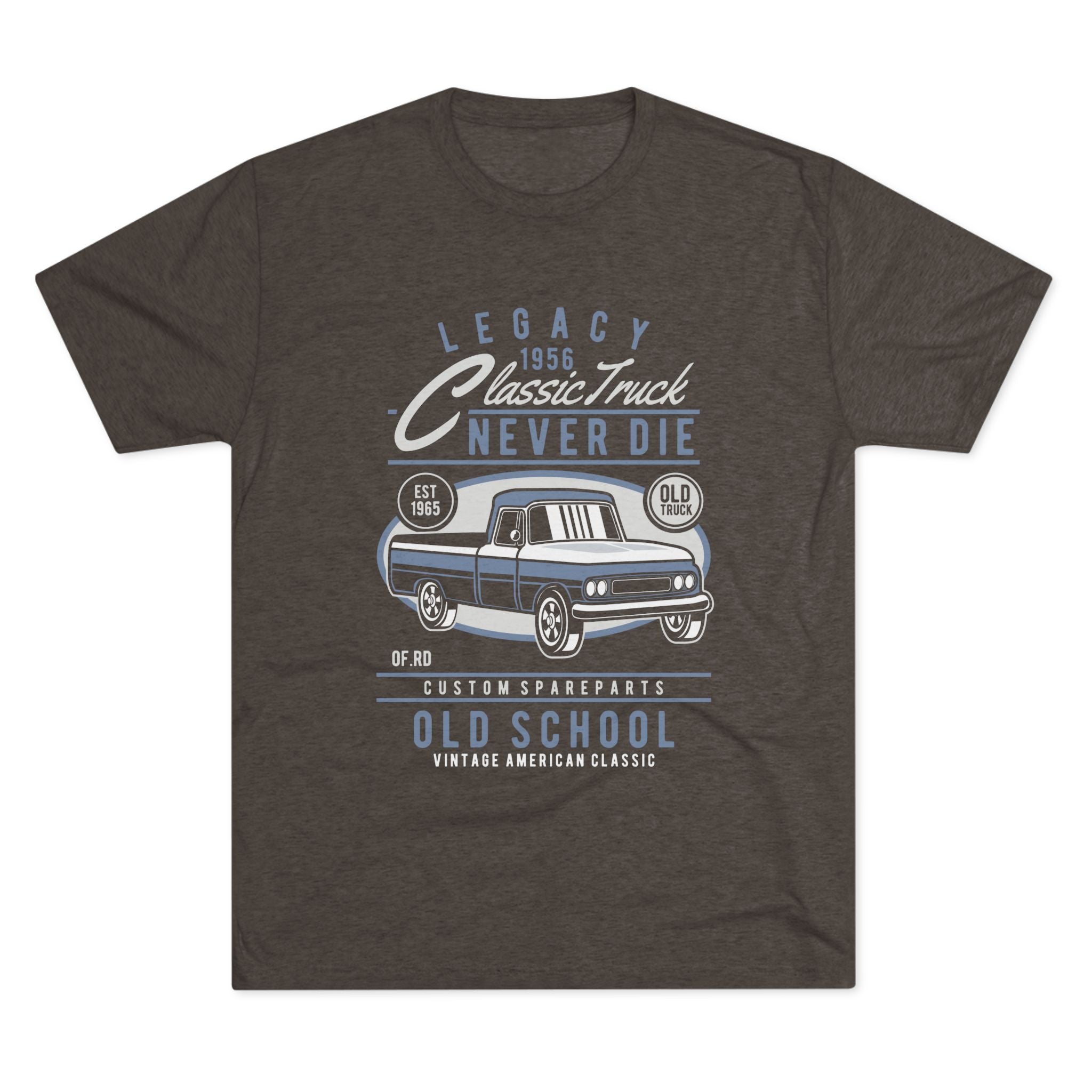 Vintage Classic Truck Tee - Unisex Tri-Blend Crew Neck