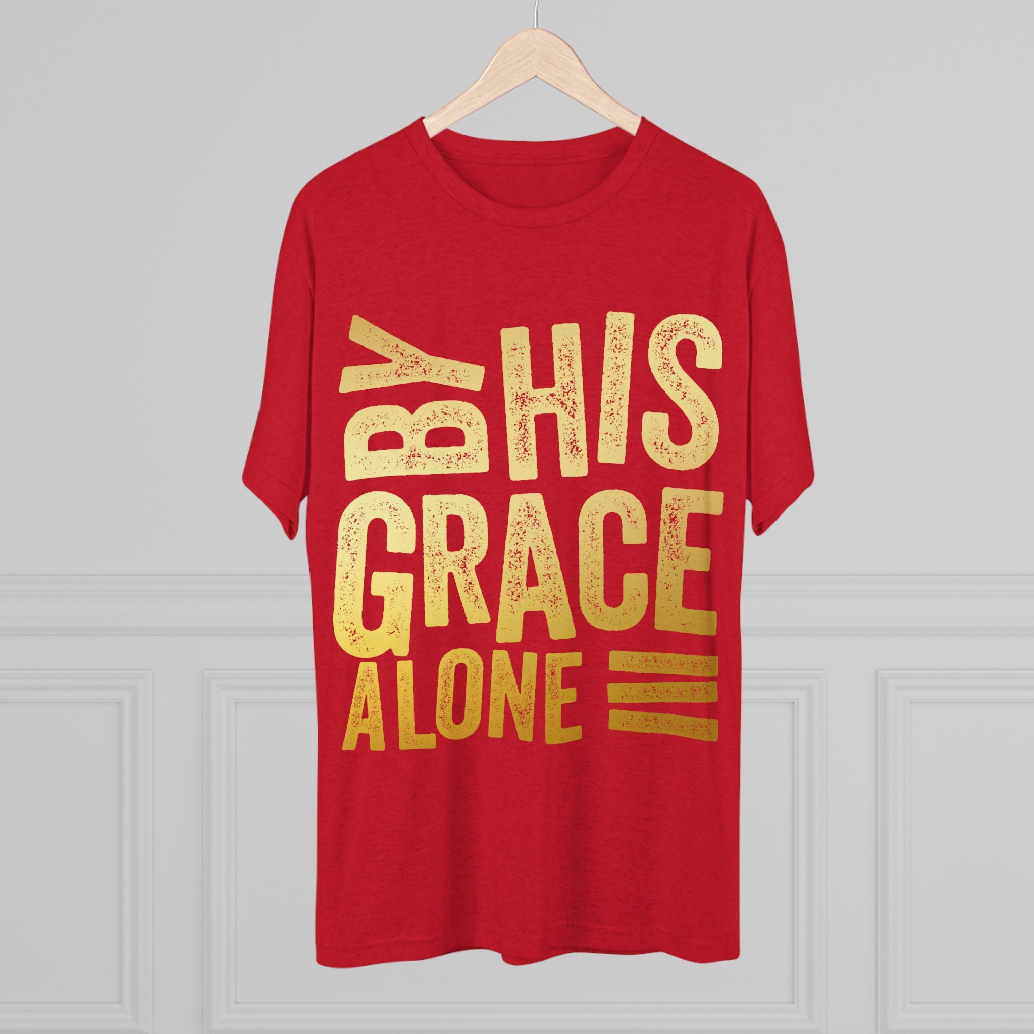 Unisex Tri-Blend Crew Tee - 'By His Grace Alone' Inspirational T-Shirt, Faith-Based Apparel, Christian Gift, Casual Everyday Wear, [...]