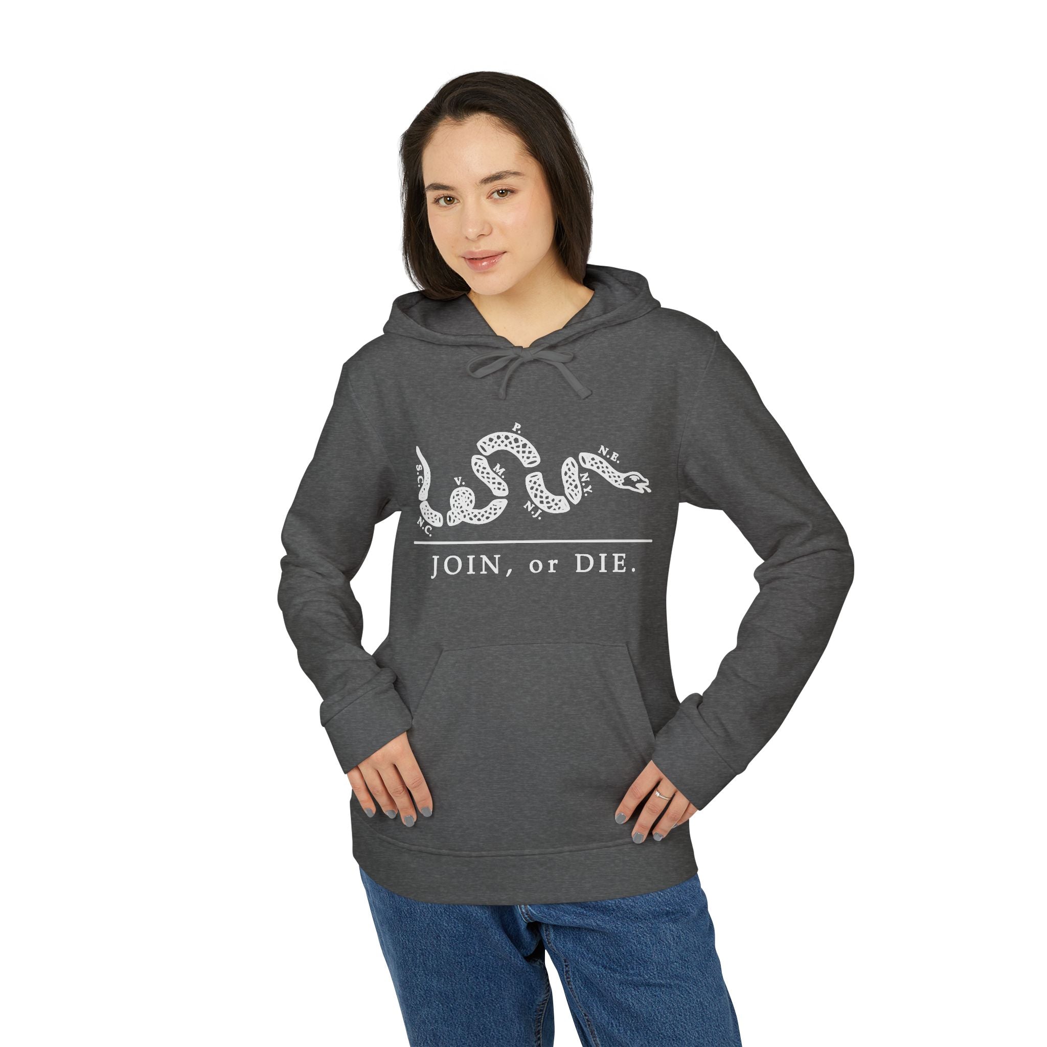 Fleece Hoodie - Bold Lines Design