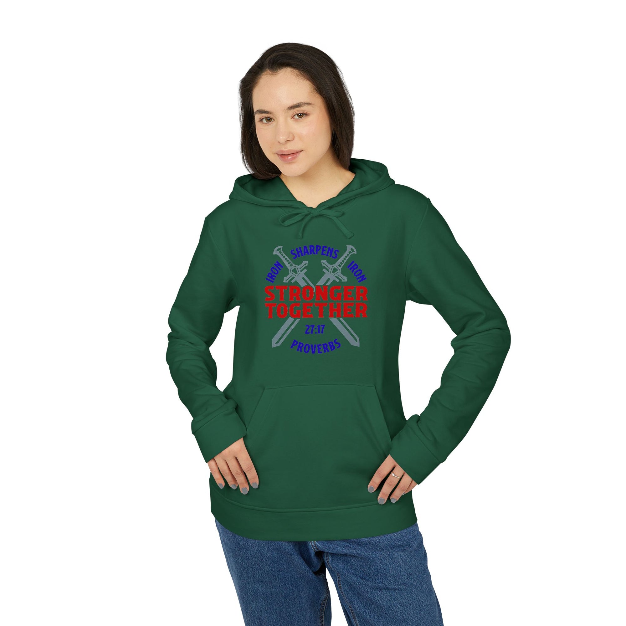 Iron Sharpens Iron Hoodie, Unisex Fleece Pullover, Motivational Sweatshirt, Inspirational Jumper, Workout Clothing, Fitness Apparel