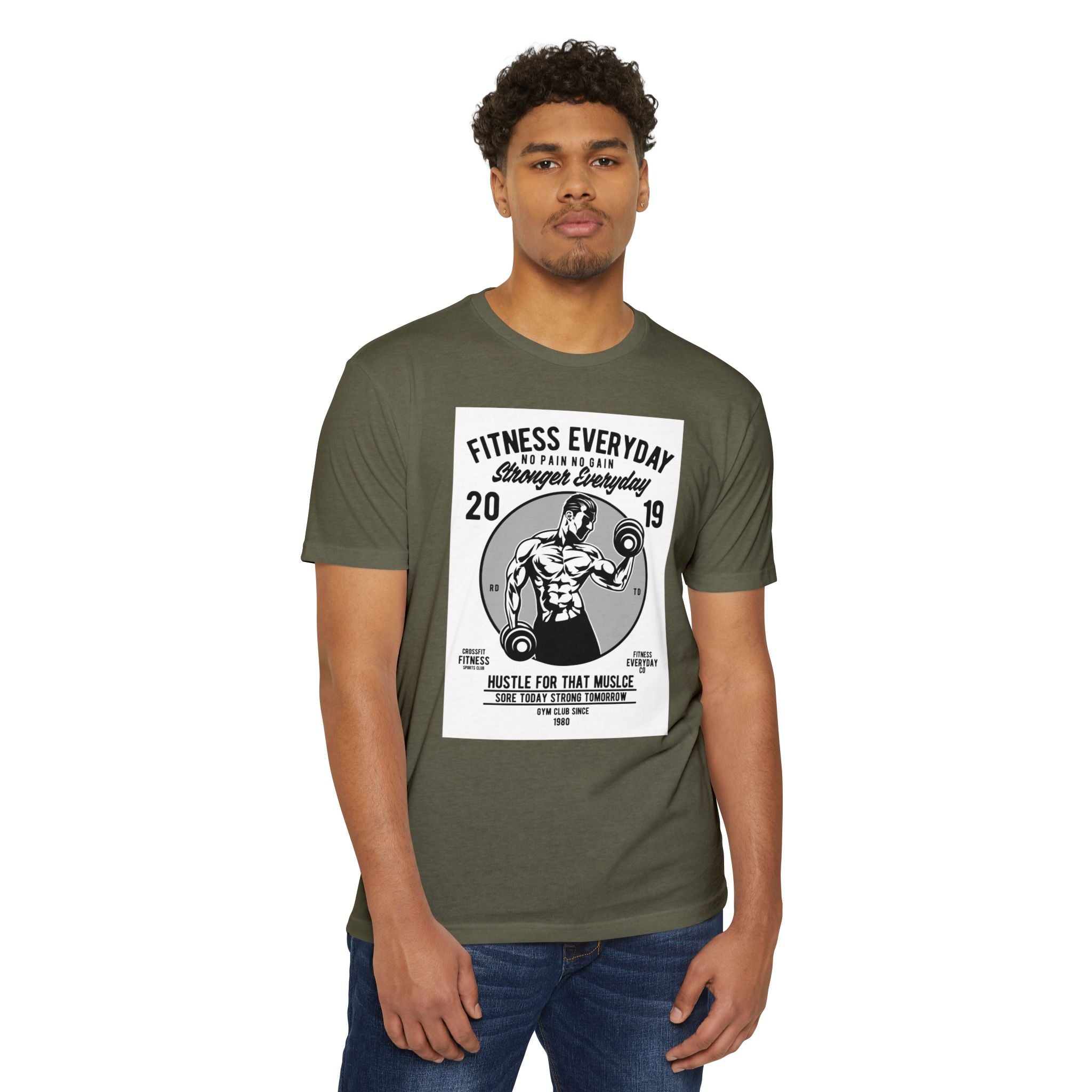 Fitness Everyday Unisex CVC Jersey T-shirt | Gym Shirt, Workout Tee, Fitness Apparel, Motivational Shirt, Gift for Him/Her