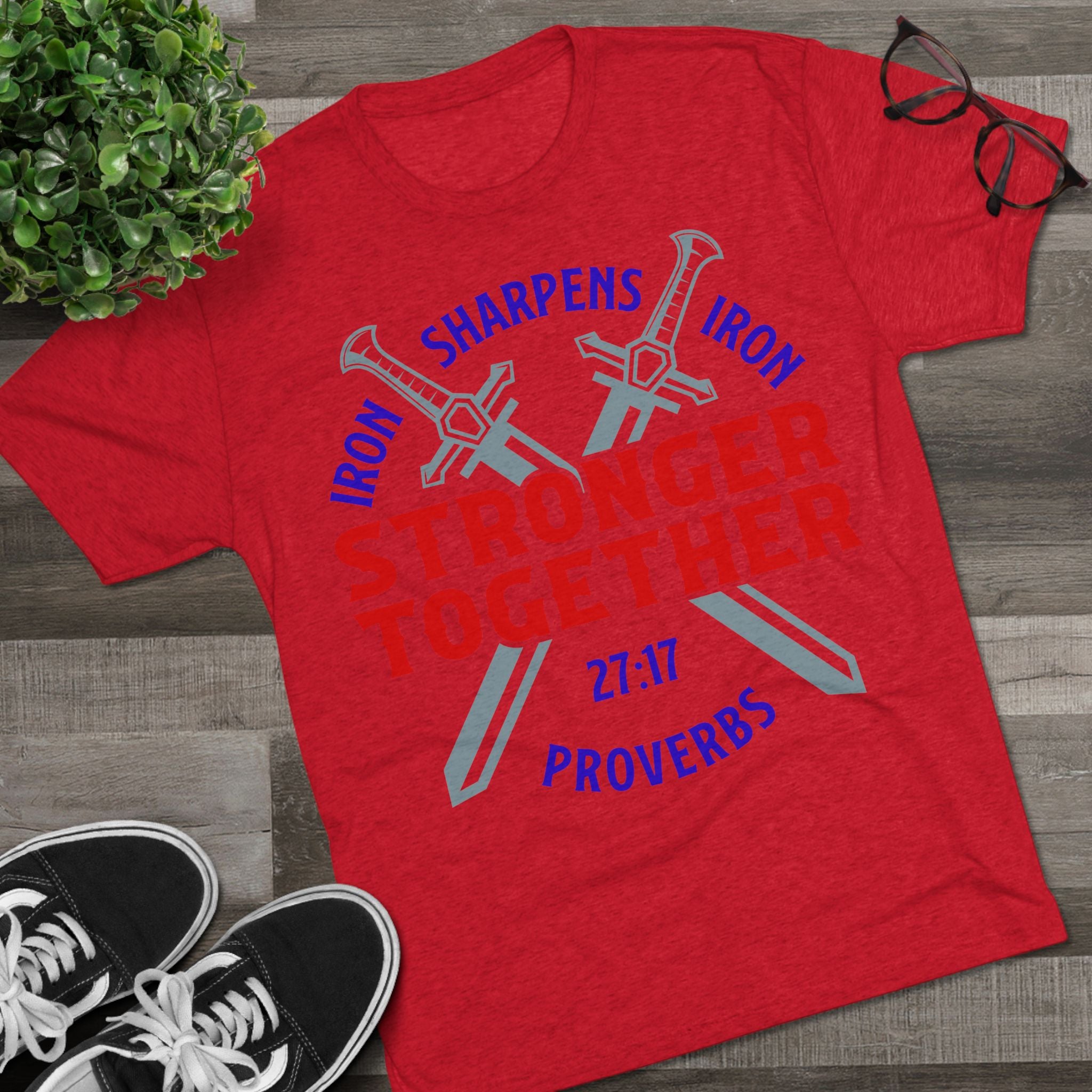 Unisex Tee - Iron Sharpens Iron Inspirational Quote Shirt