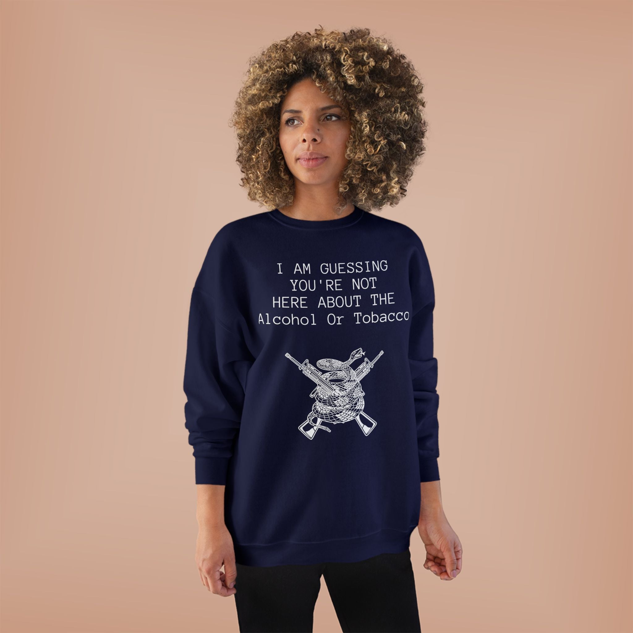 Unisex EcoSmart® Crewneck Sweatshirt - Alcohol or Tobacco Design
