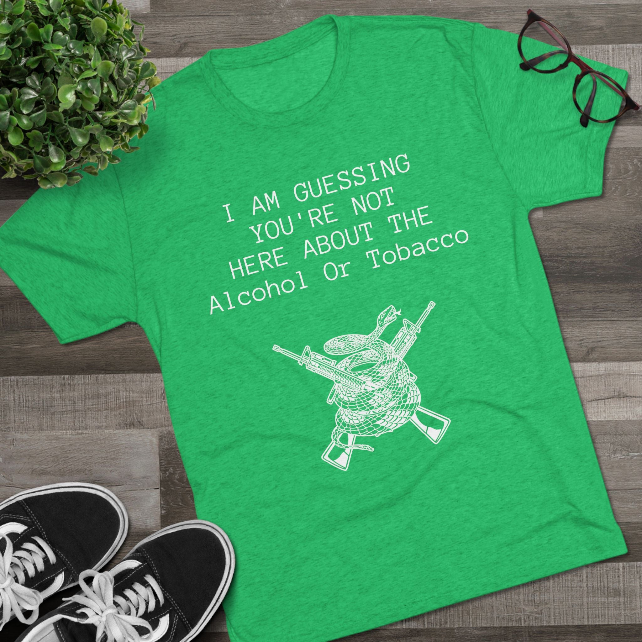 Tri-Blend Crew Tee - Alcohol or Tobacco Design