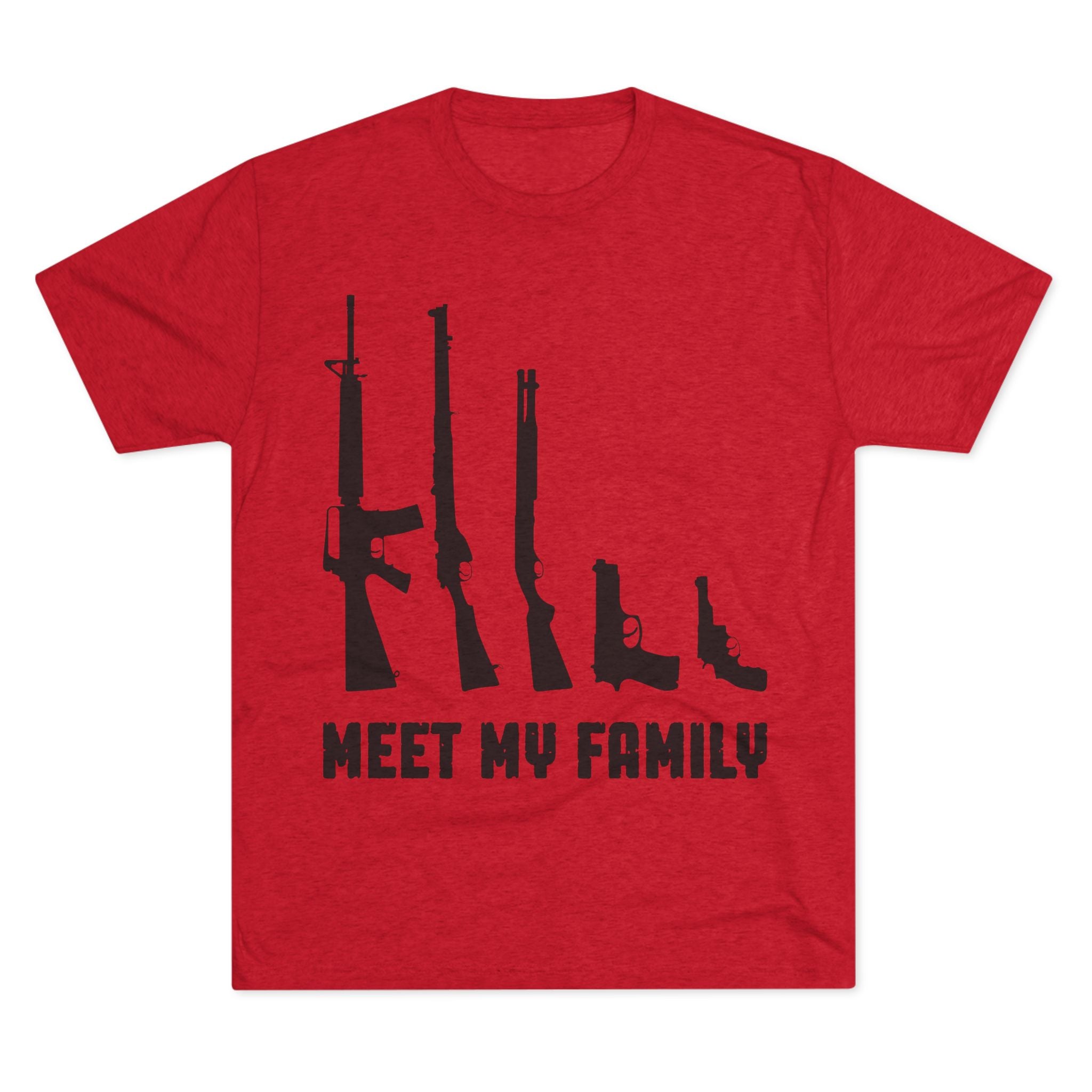 T-Shirt - Meet My Family Unisex Tri-Blend Crew Tee
