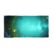 Mystical Forest Beach Towel, Vibrant Pool Towel, Summer Essential, Camping Accessory, Gift for Beach Lovers