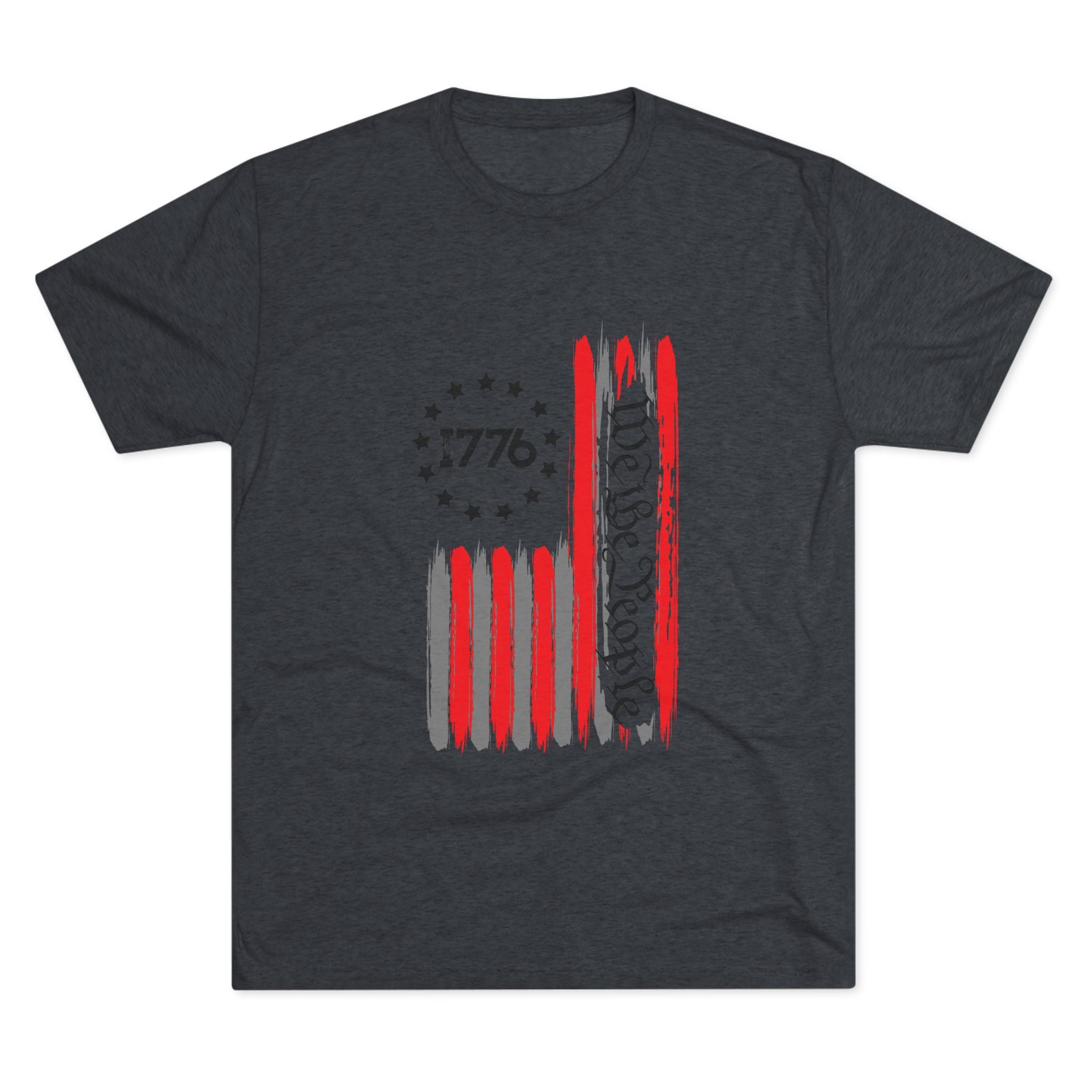 Patriotic Tee - We the People 1776 Flag Unisex Tri-Blend Crew Tee