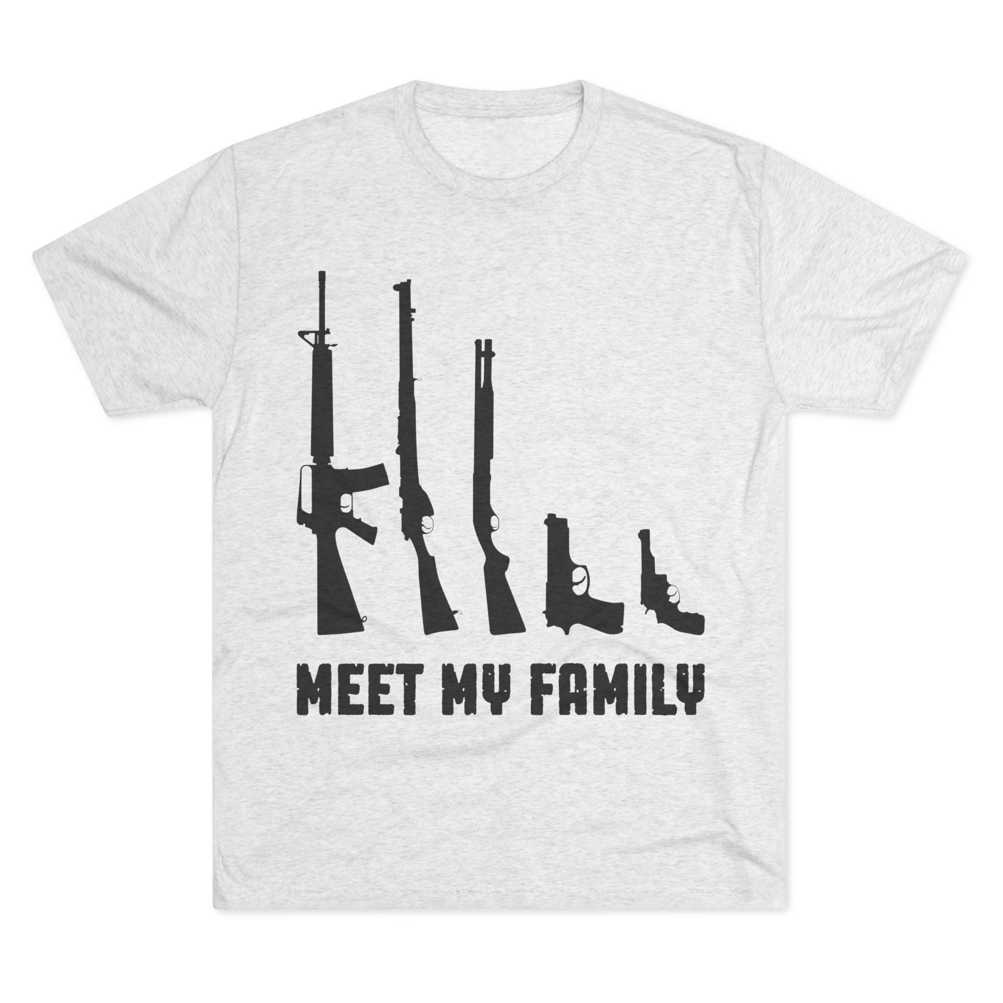 T-Shirt - Meet My Family Unisex Tri-Blend Crew Tee