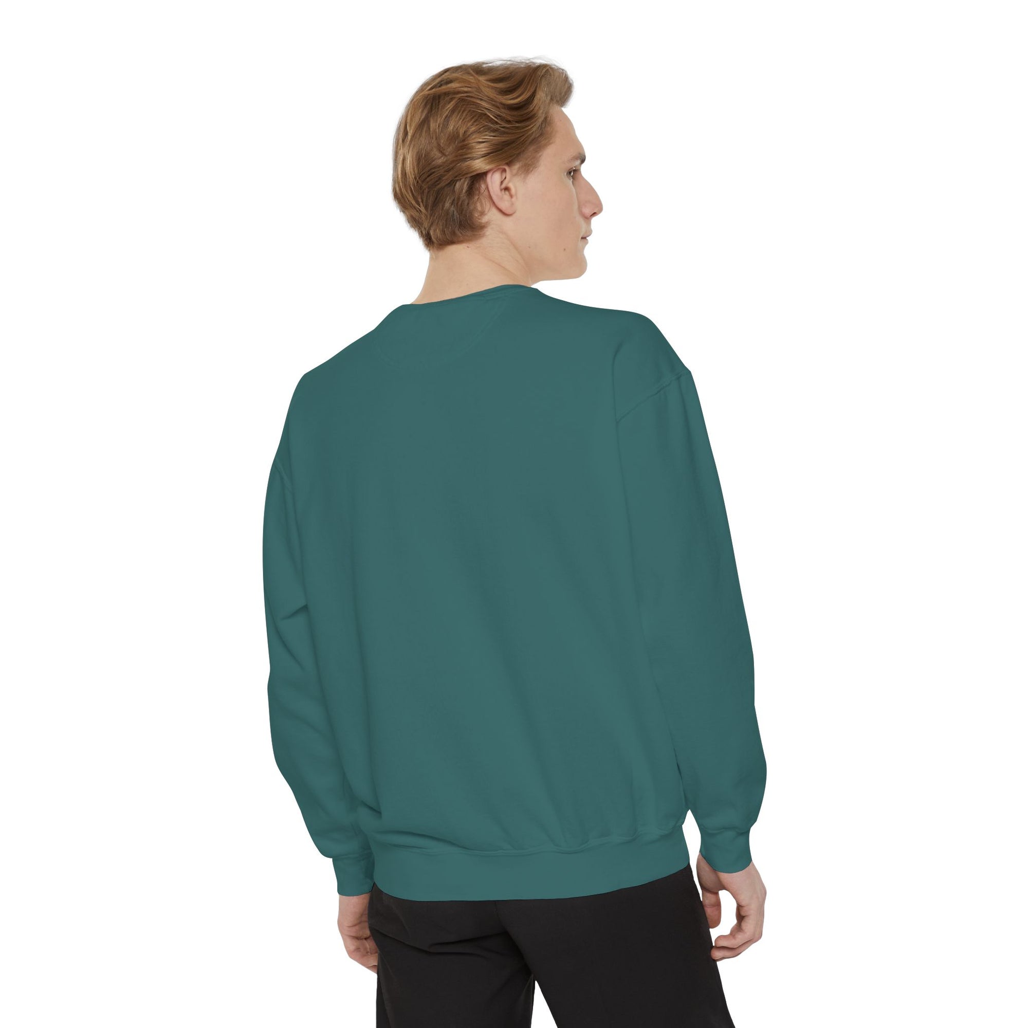 Halloween-Themed Garment-Dyed Unisex Sweatshirt, Cozy Fall Fashion, Cute Pet Designs, Perfect for Halloween Parties, Gift Idea