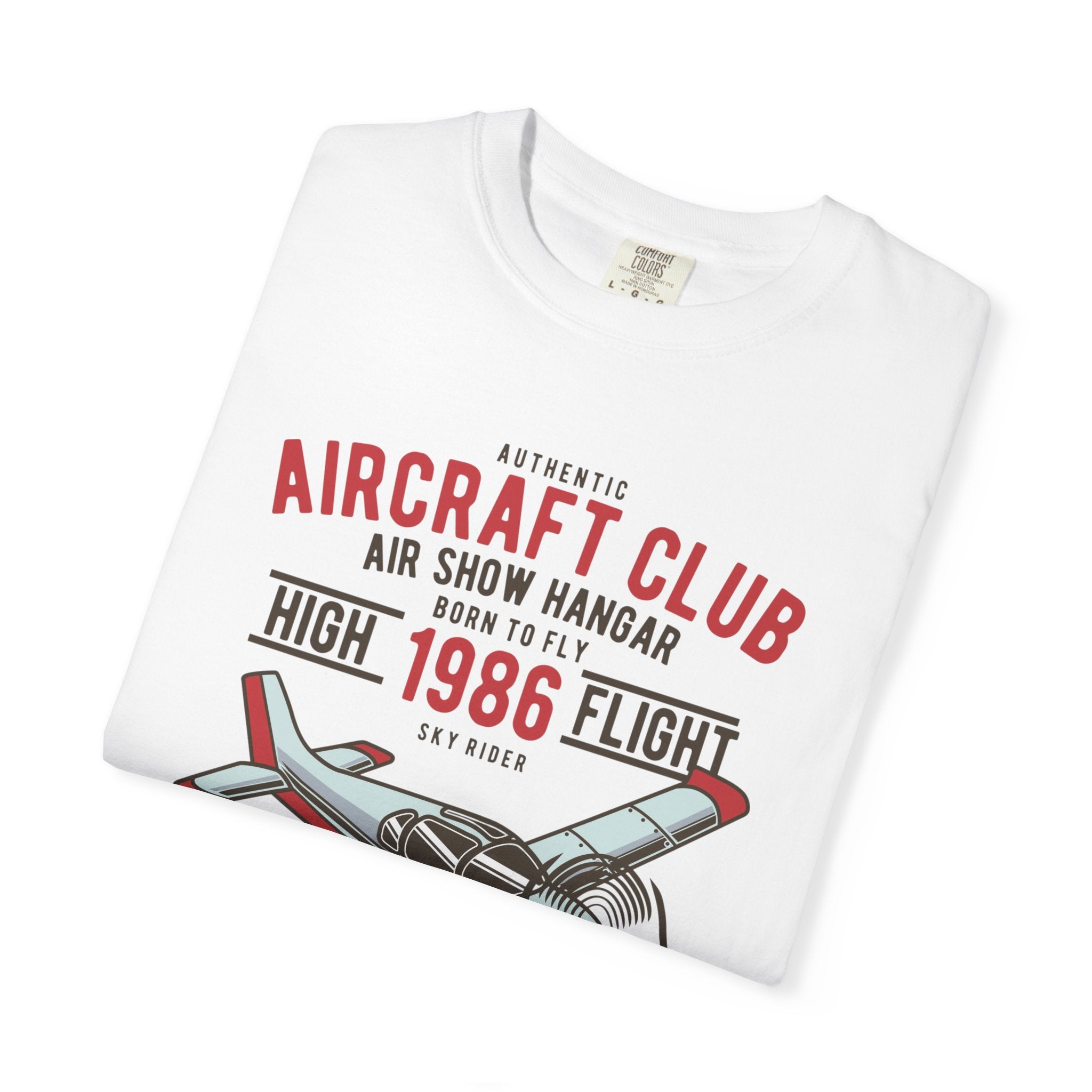 Vintage Aircraft Club T-Shirt | Unisex Garment-Dyed Tee, Aviation Lover Gift, Retro Airplane Shirt, Sky Rider Apparel, Air Show Fashion