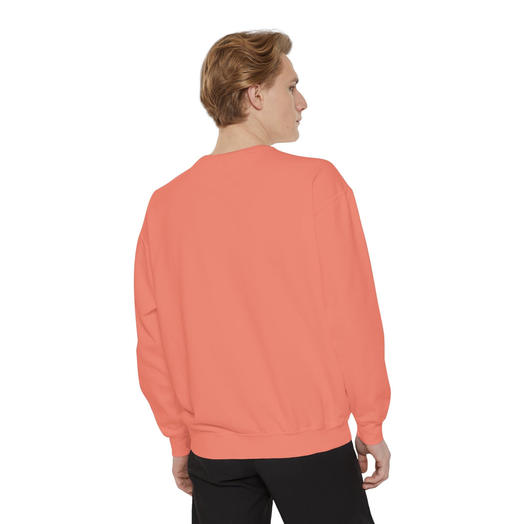 Halloween-Themed Garment-Dyed Unisex Sweatshirt, Cozy Fall Fashion, Cute Pet Designs, Perfect for Halloween Parties, Gift Idea