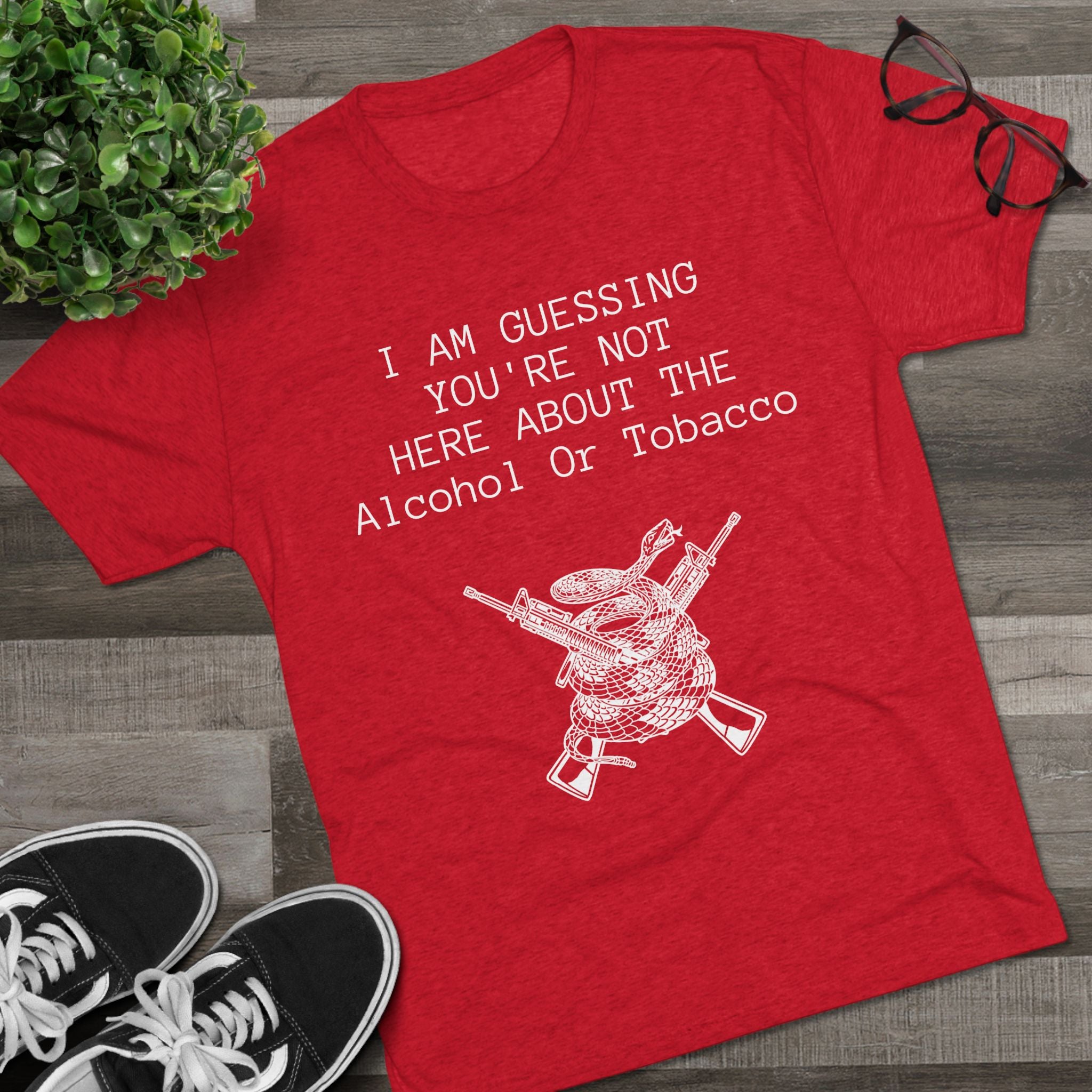 Tri-Blend Crew Tee - Alcohol or Tobacco Design