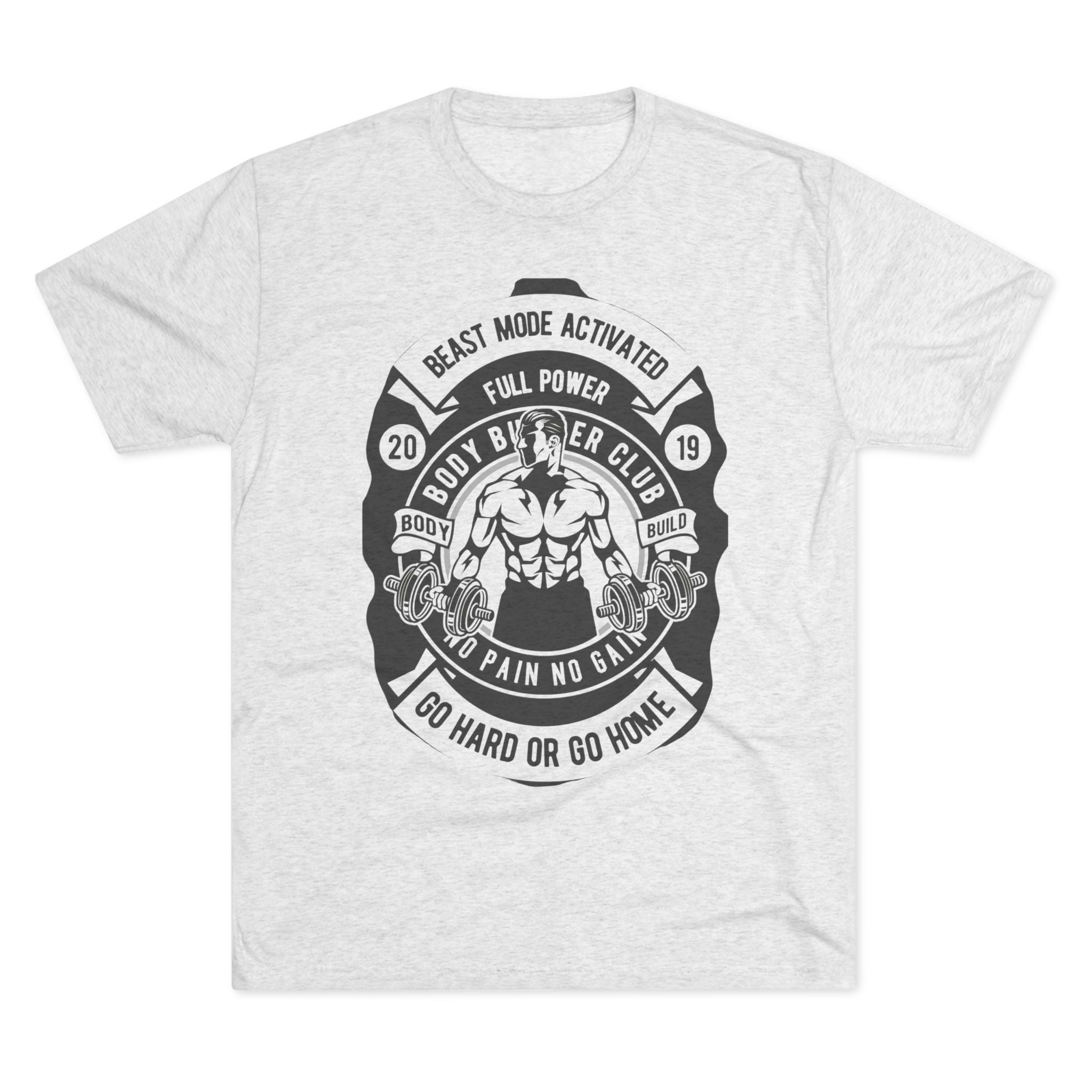 Beast Mode Activated Crew Tee | Gym Shirt, Fitness Apparel, Body Builder Gift, Workout Top, No Pain No Gain Tee