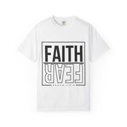 Unisex Faith & Fear T-Shirt, Inspirational Tee, Positive Message, Gift for Friends, Faith-Based Apparel, Casual Wear, Christian Merch