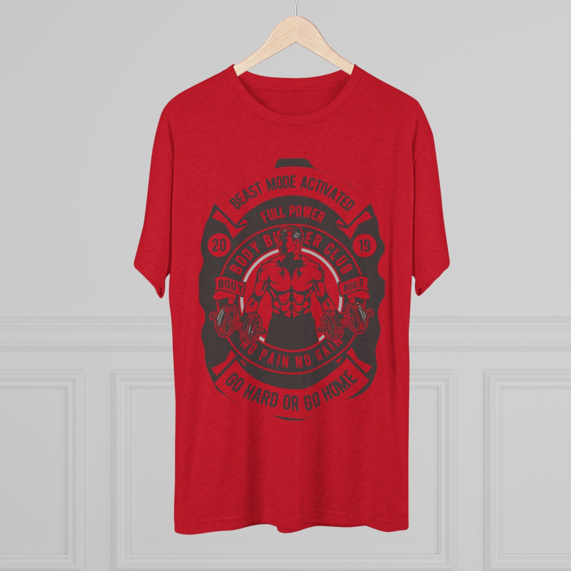 Beast Mode Activated Crew Tee | Gym Shirt, Fitness Apparel, Body Builder Gift, Workout Top, No Pain No Gain Tee
