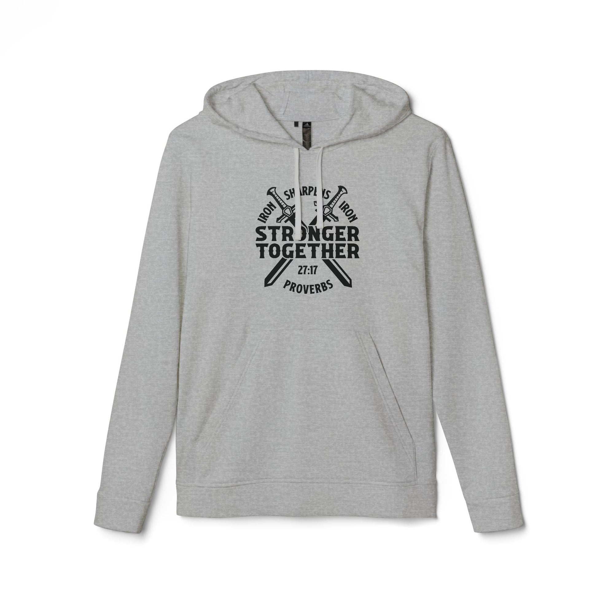 Iron Sharpens Iron Hoodie, Unisex Fleece Pullover, Motivational Sweatshirt, Inspirational Jumper, Workout Clothing, Fitness Apparel