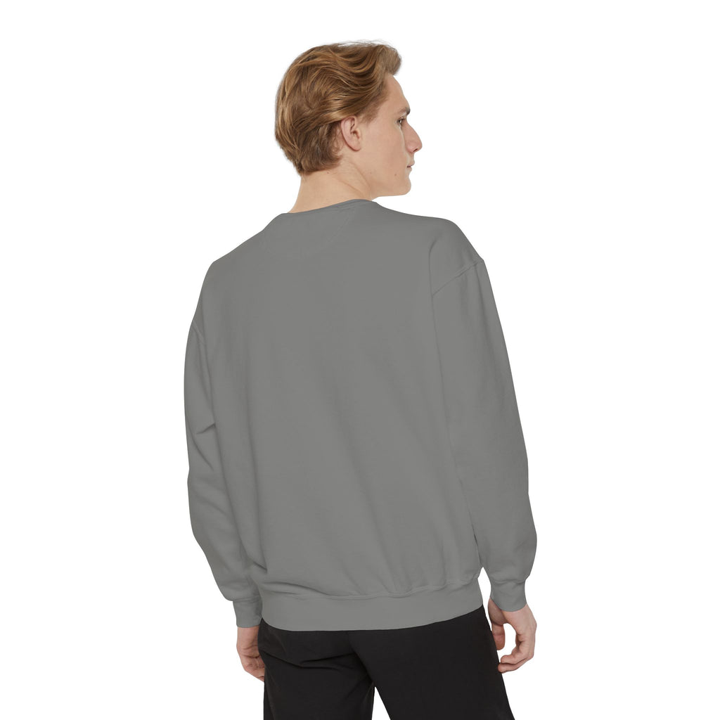 Halloween-Themed Garment-Dyed Unisex Sweatshirt, Cozy Fall Fashion, Cute Pet Designs, Perfect for Halloween Parties, Gift Idea