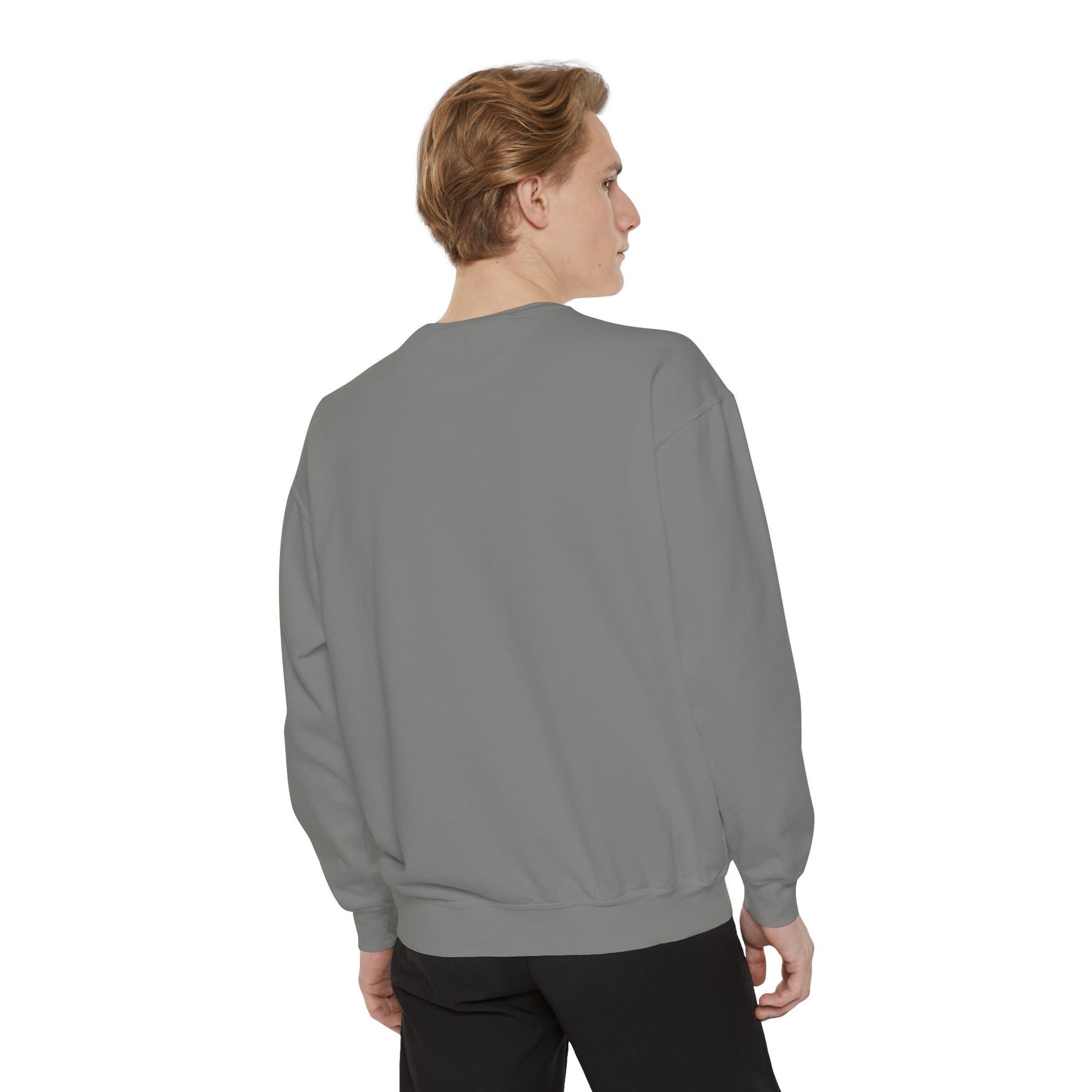 Halloween-Themed Garment-Dyed Unisex Sweatshirt, Cozy Fall Fashion, Cute Pet Designs, Perfect for Halloween Parties, Gift Idea