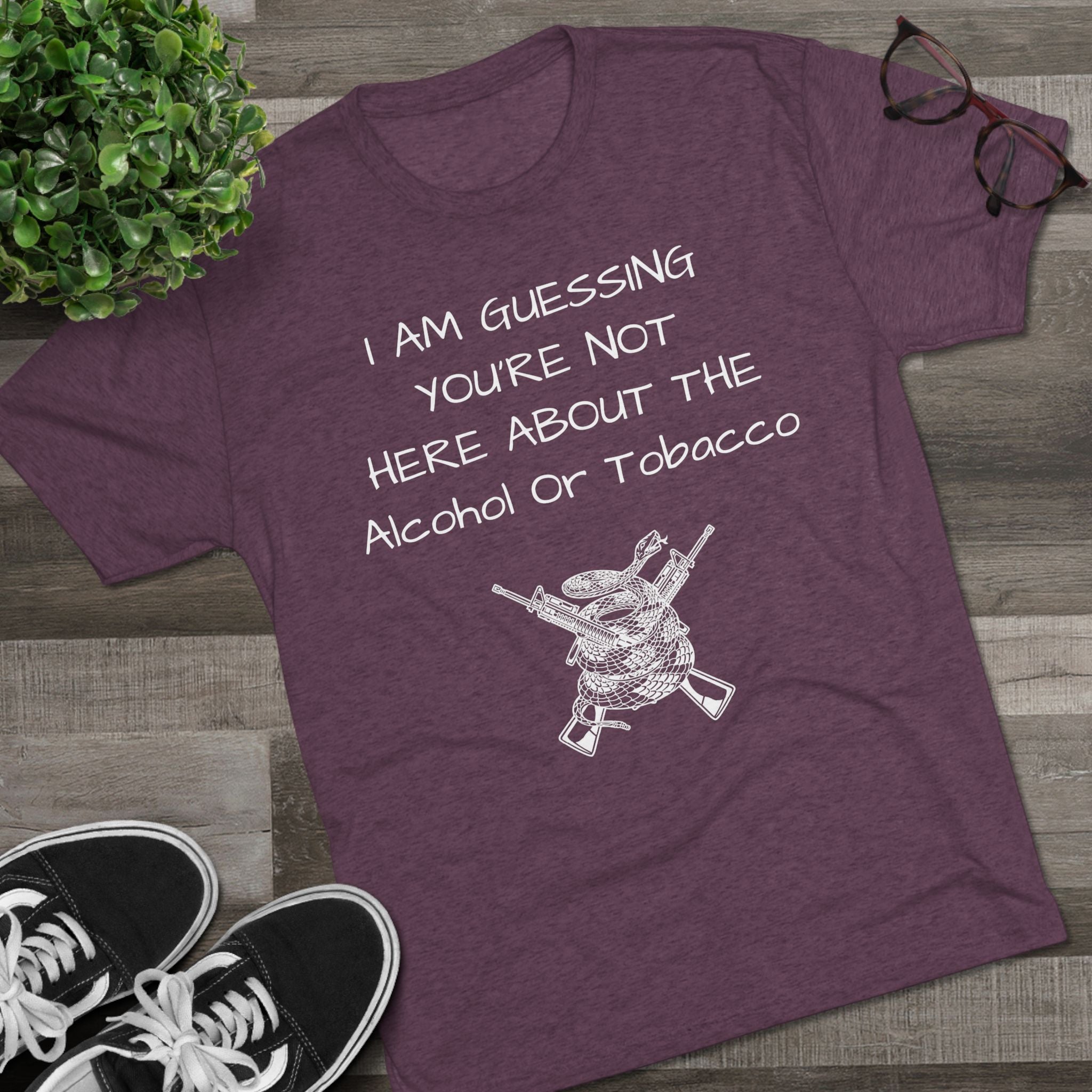 Tri-Blend Crew Tee - Alcohol or Tobacco Design