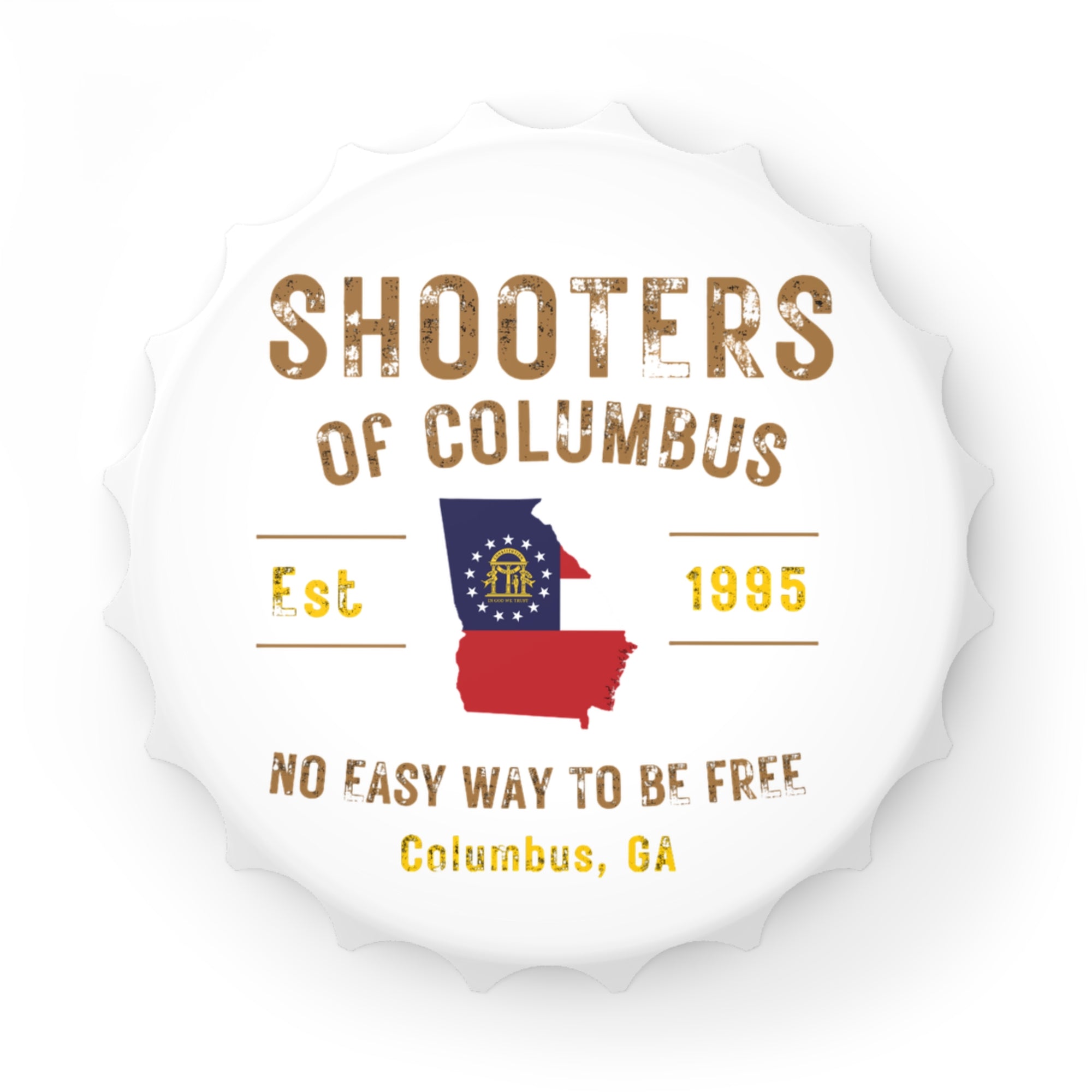 Columbus Bottle Opener - Shooter’s Edition | Perfect Gift for Beer Lovers, Home Bars, BBQs, Vintage Decor, American Pride