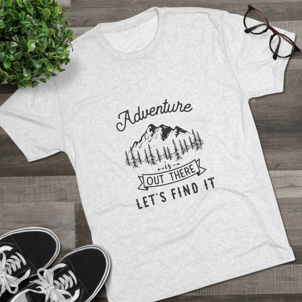 Camping Adventure Tri-Blend Tee - Out There Let's Find It