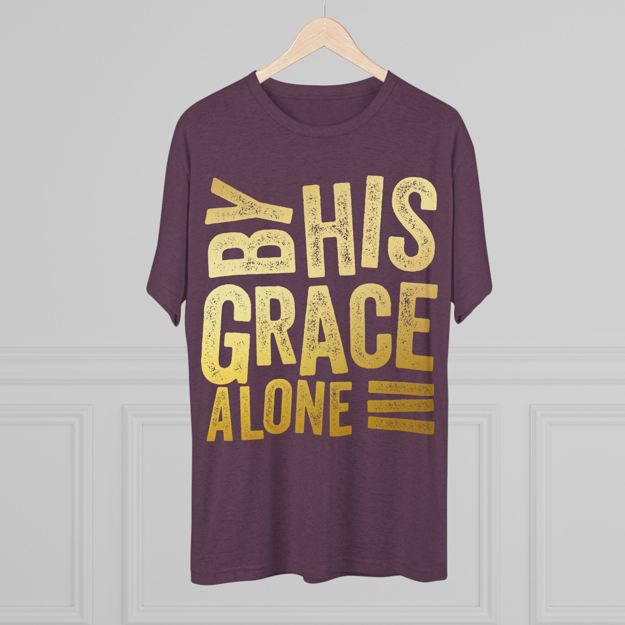 Unisex Tri-Blend Crew Tee - 'By His Grace Alone' Inspirational T-Shirt, Faith-Based Apparel, Christian Gift, Casual Everyday Wear, [...]