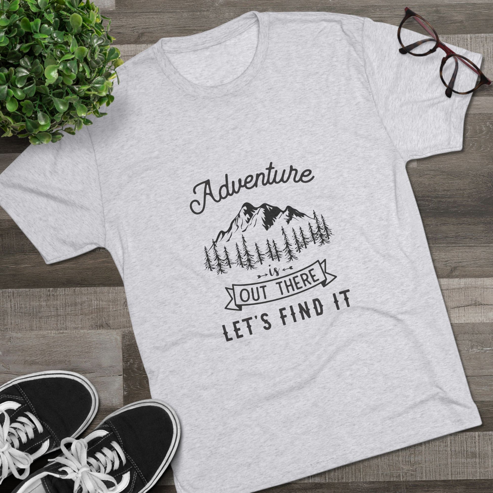 Camping Adventure Tri-Blend Tee - Out There Let's Find It