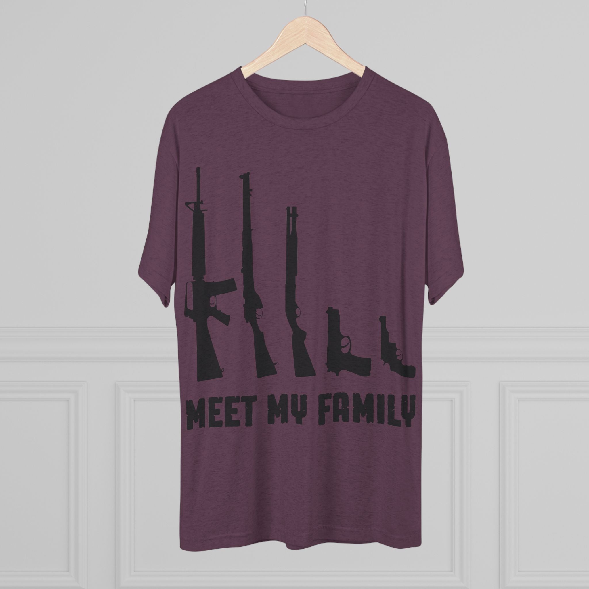 T-Shirt - Meet My Family Unisex Tri-Blend Crew Tee